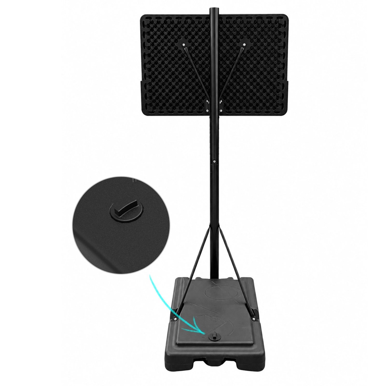 7 Genki Portable Basketball Hoop Stand 1.5-3.05m Adjustable Height System with Backboard Net, 7 of 7