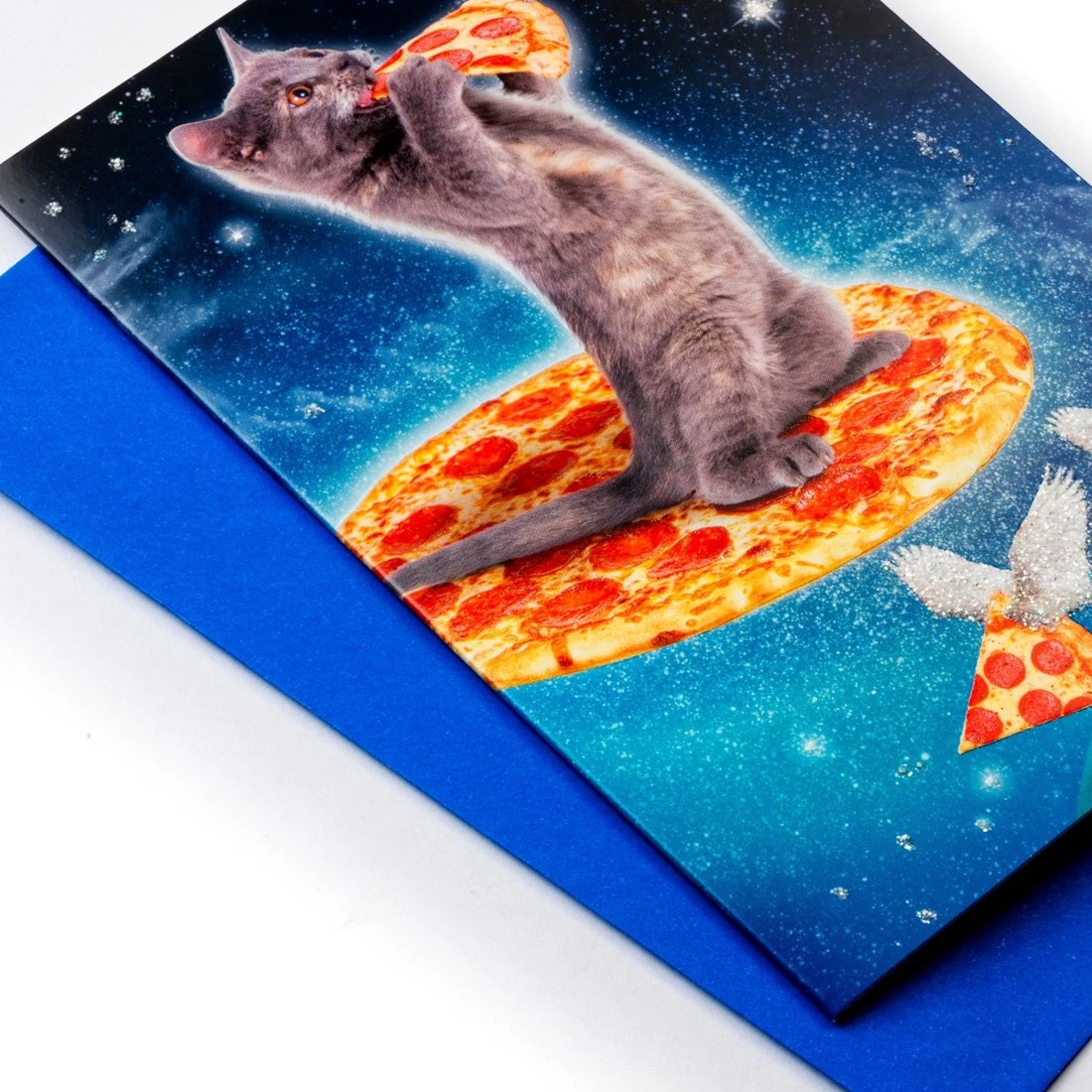3 Hallmark Birthday Card - Space Cat Pizza, 3 of 3