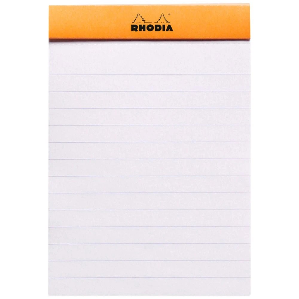 2 Rhodia No. 12 85 x 120mm Lined Pad Orange Sheets, 2 of 4