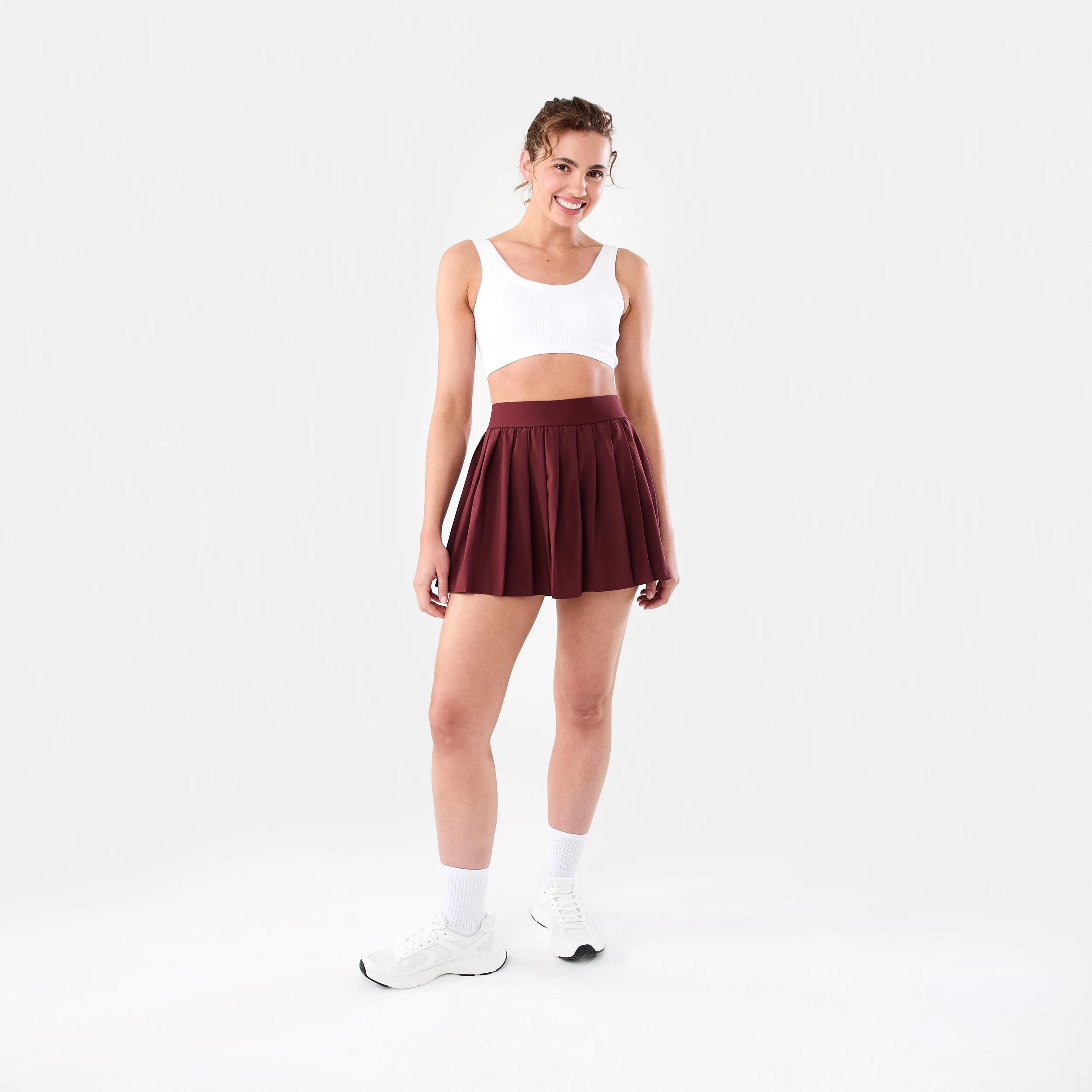 2 Active Womens Pleated Skort BURGUNDY CHERRY, 2 of 8