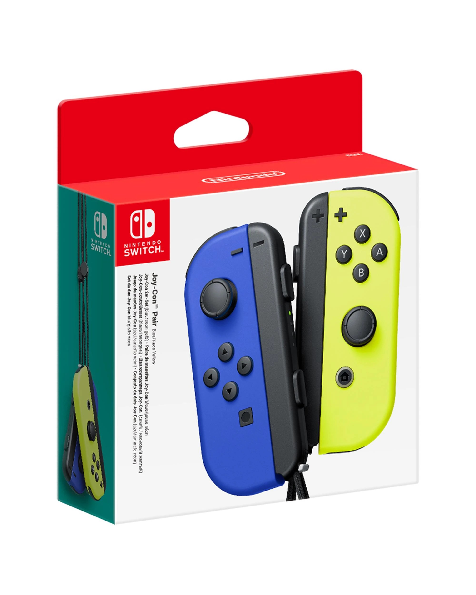 1 Nintendo Switch Joy-Con Neon Blue and Yellow Controller Pair, 1 of 1