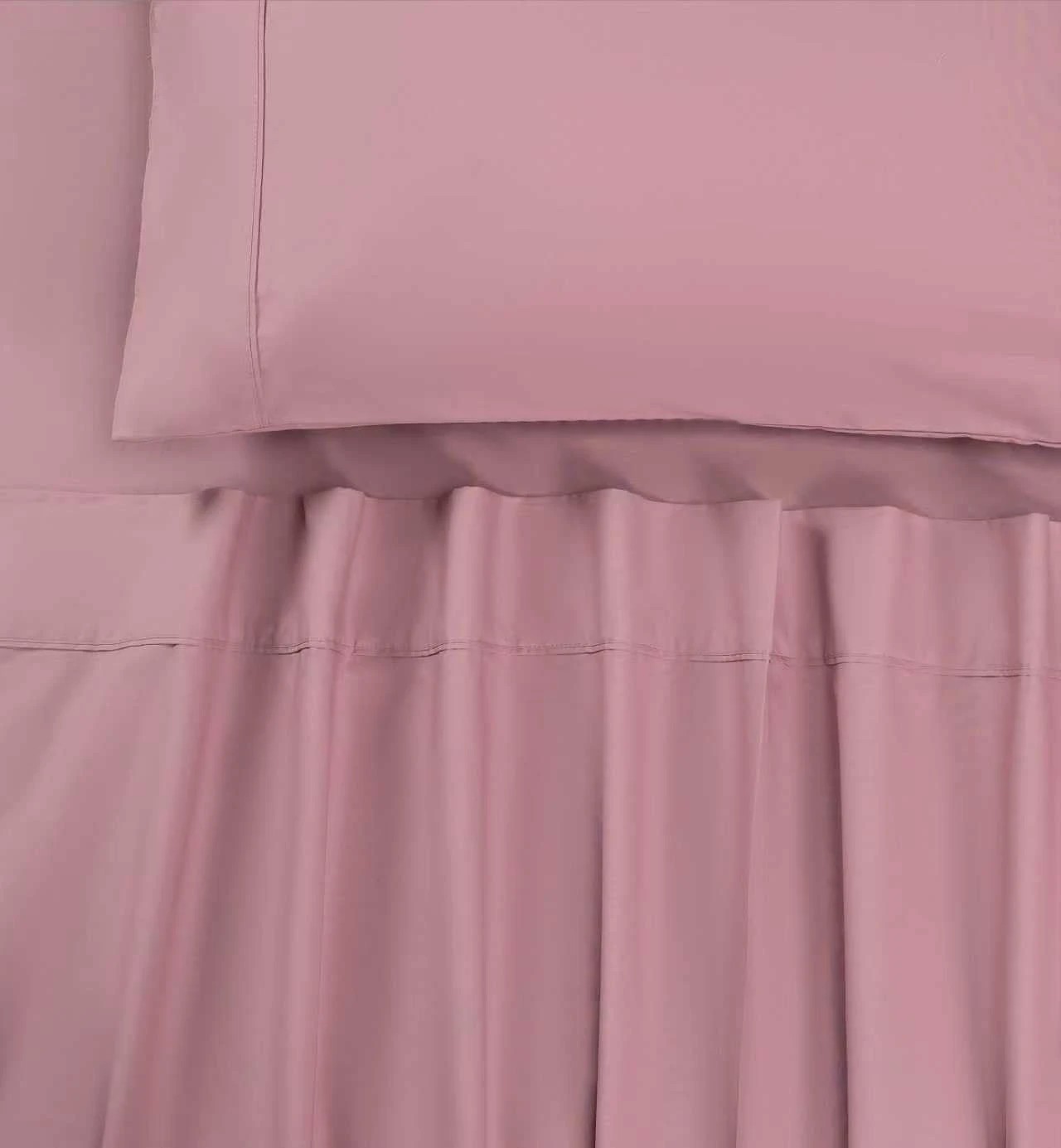 2 Gioia Casa Vintage Washed Cotton Sheet Set Soft Breathable - Double Bed - Rose, 2 of 5