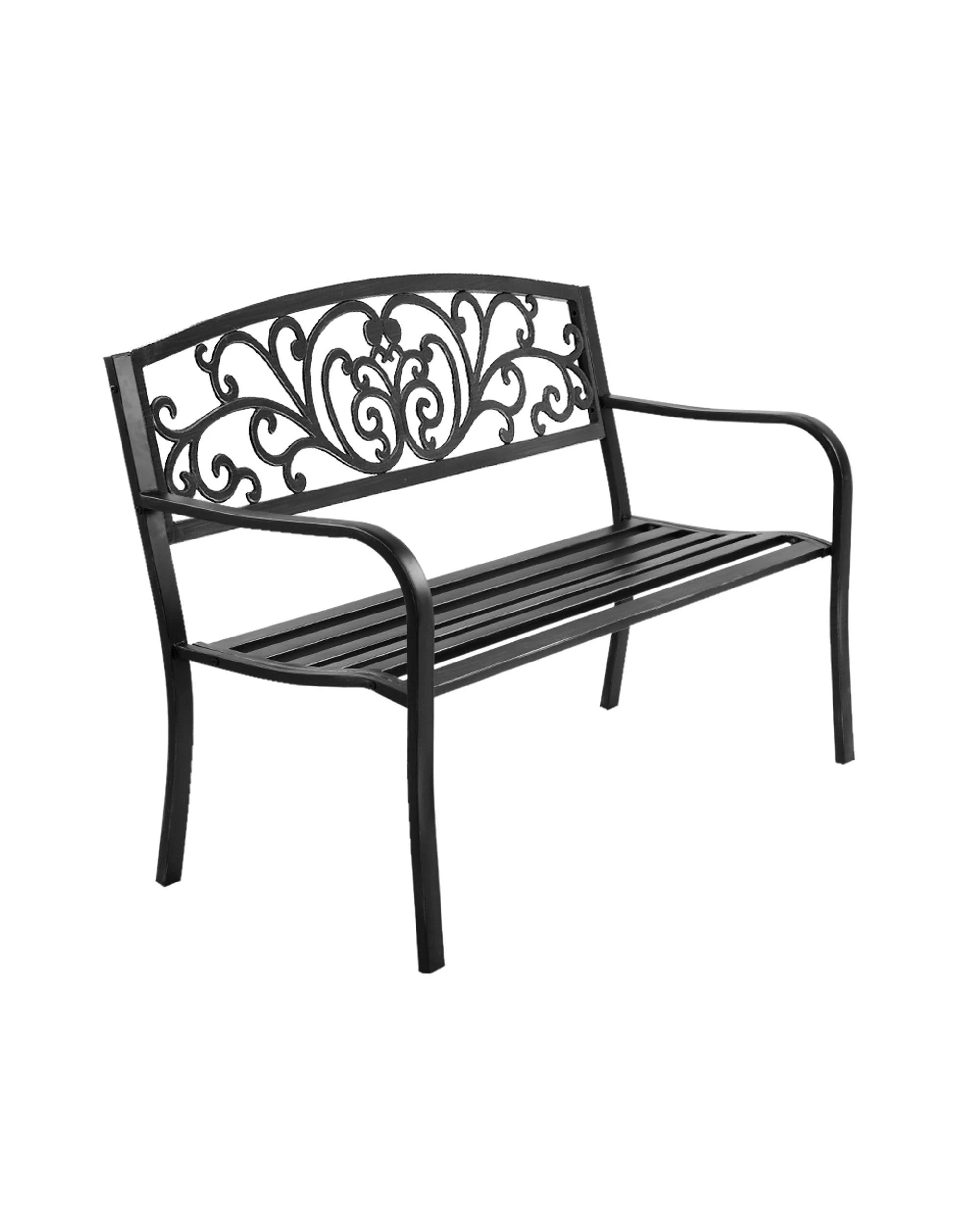 1 Gardeon Outdoor Garden Bench Seat Steel Outdoor Furniture 3 Seater Park Black
 - Black, 1 of 3