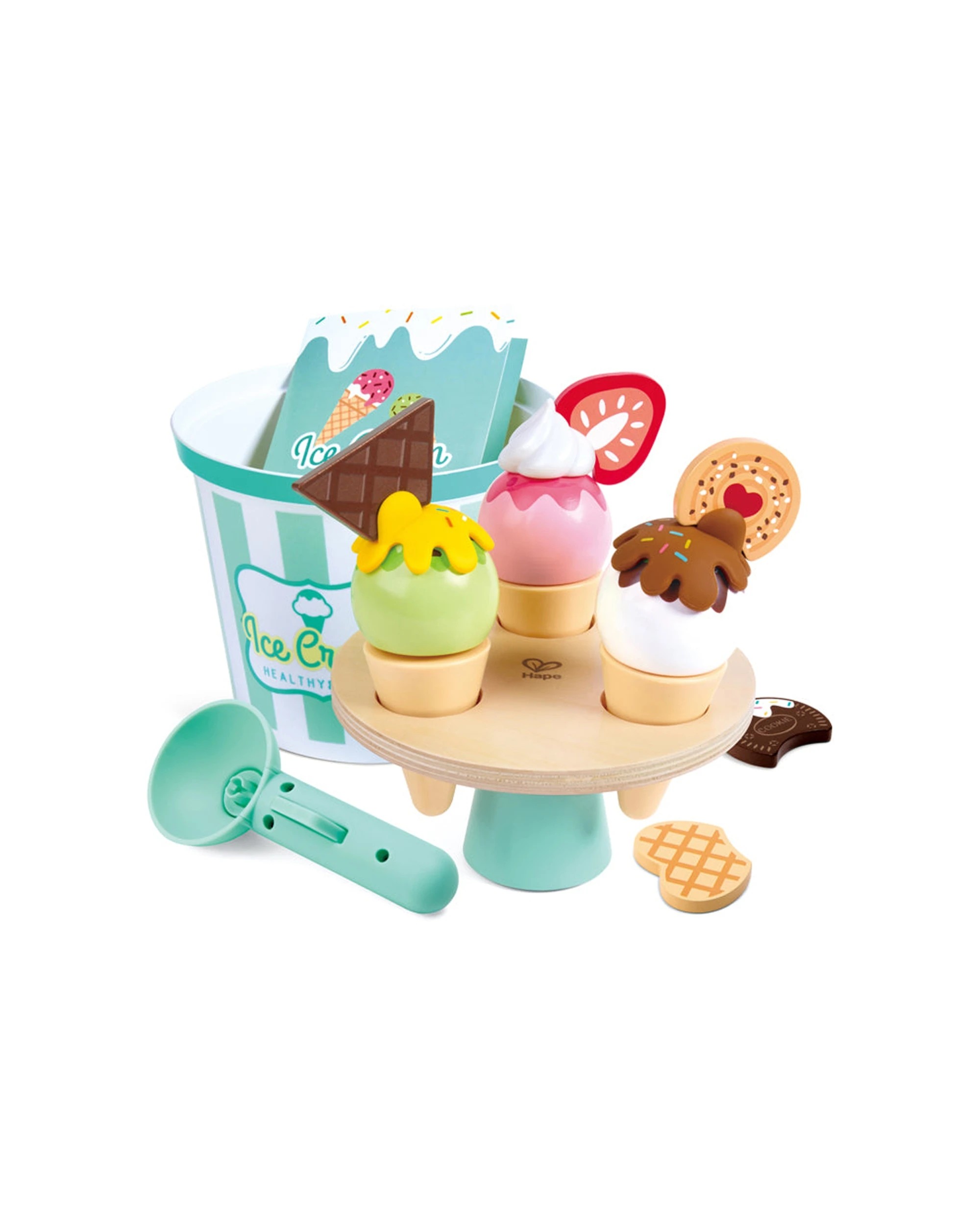 1 Hape Kids Scoop & Serve Ice Set Pretend Play Food Toy With Tools - Multi, 1 of 3
