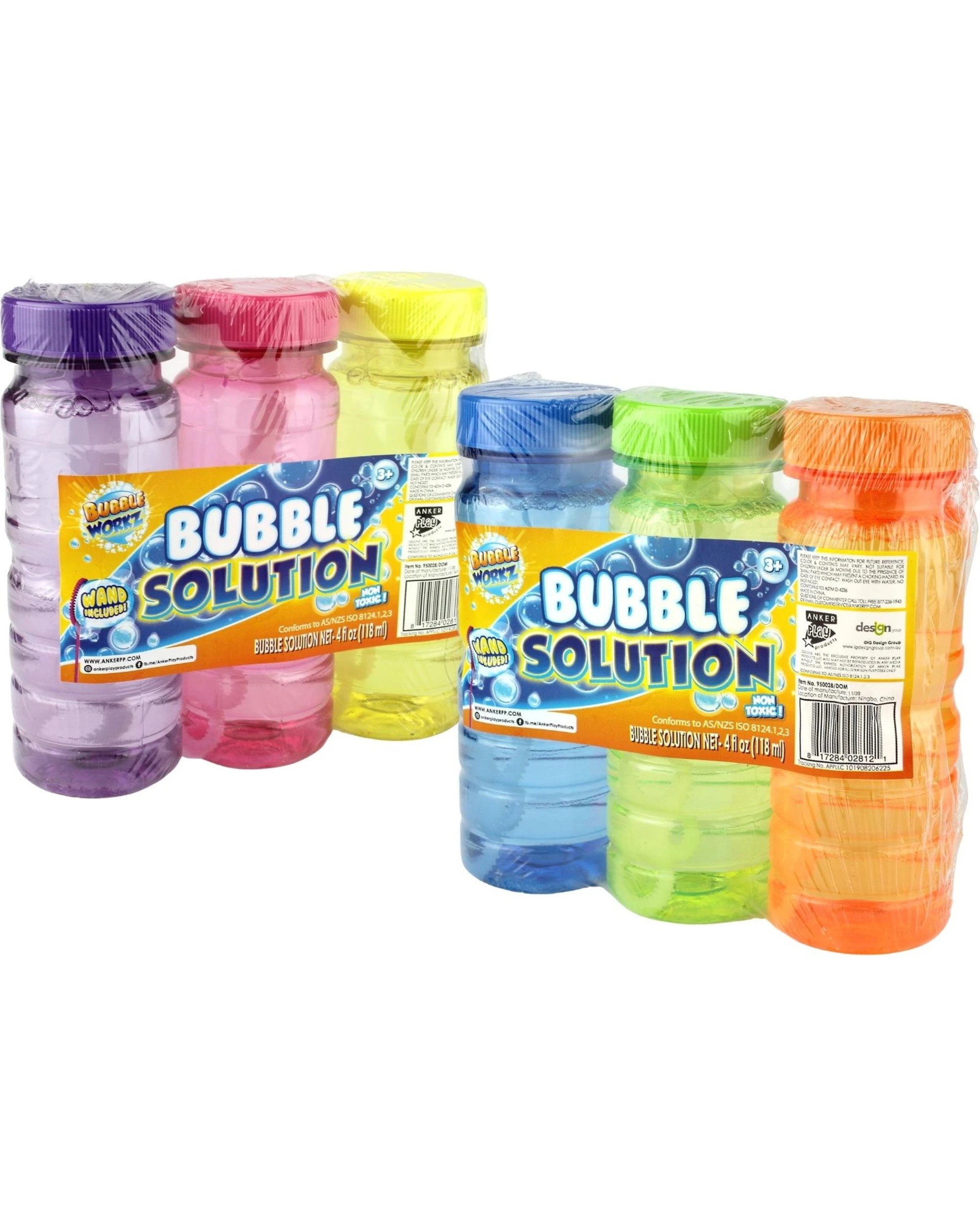 Artwrap Coloured Bubble Bottles 118ml Pack of 3, colours - Kmart