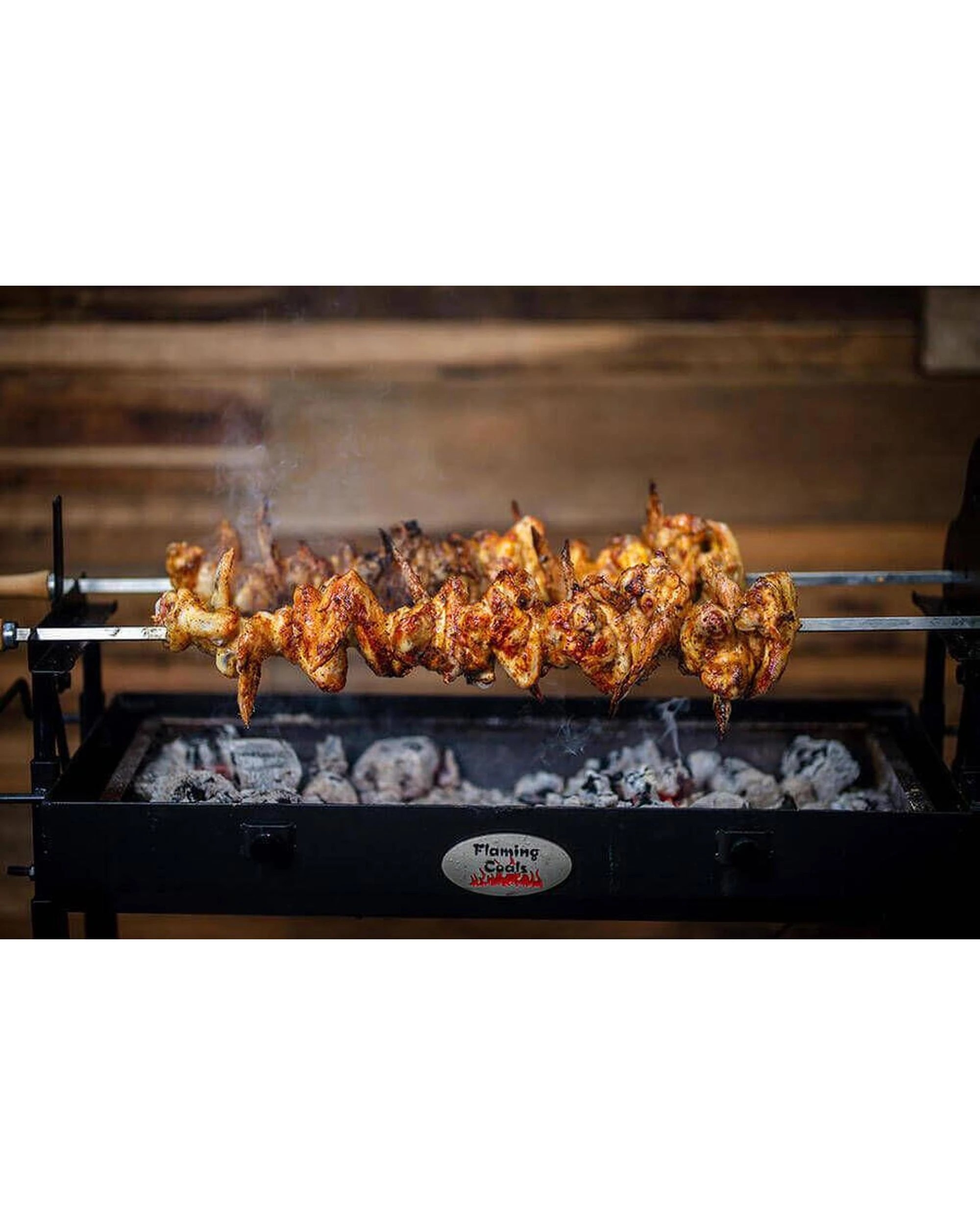 6 Flaming Coals 3 x Cyprus Spit Roast Skewer - 10mm x 950mm, 6 of 10