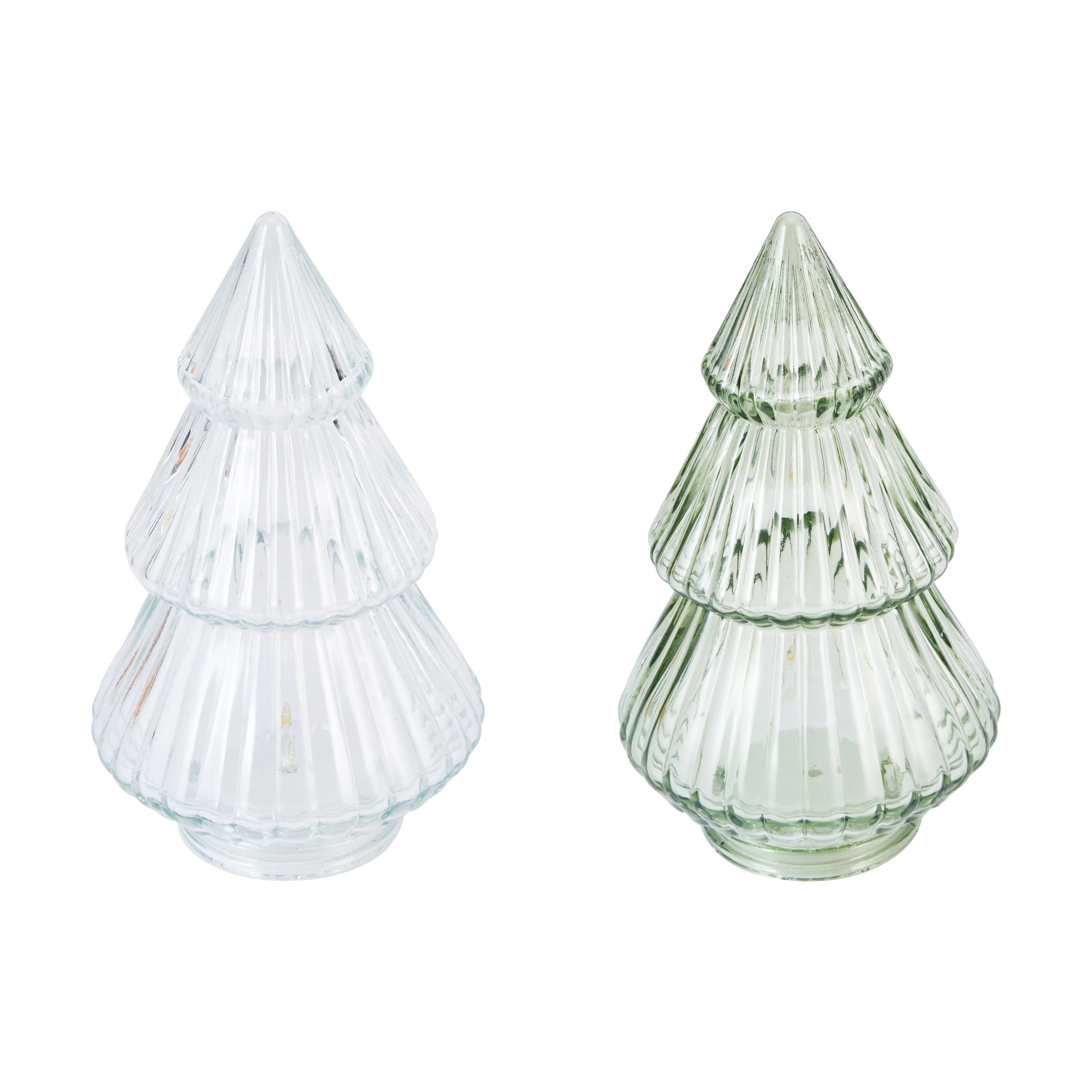 4 Light Up Glass Tree - Assorted, 4 of 6