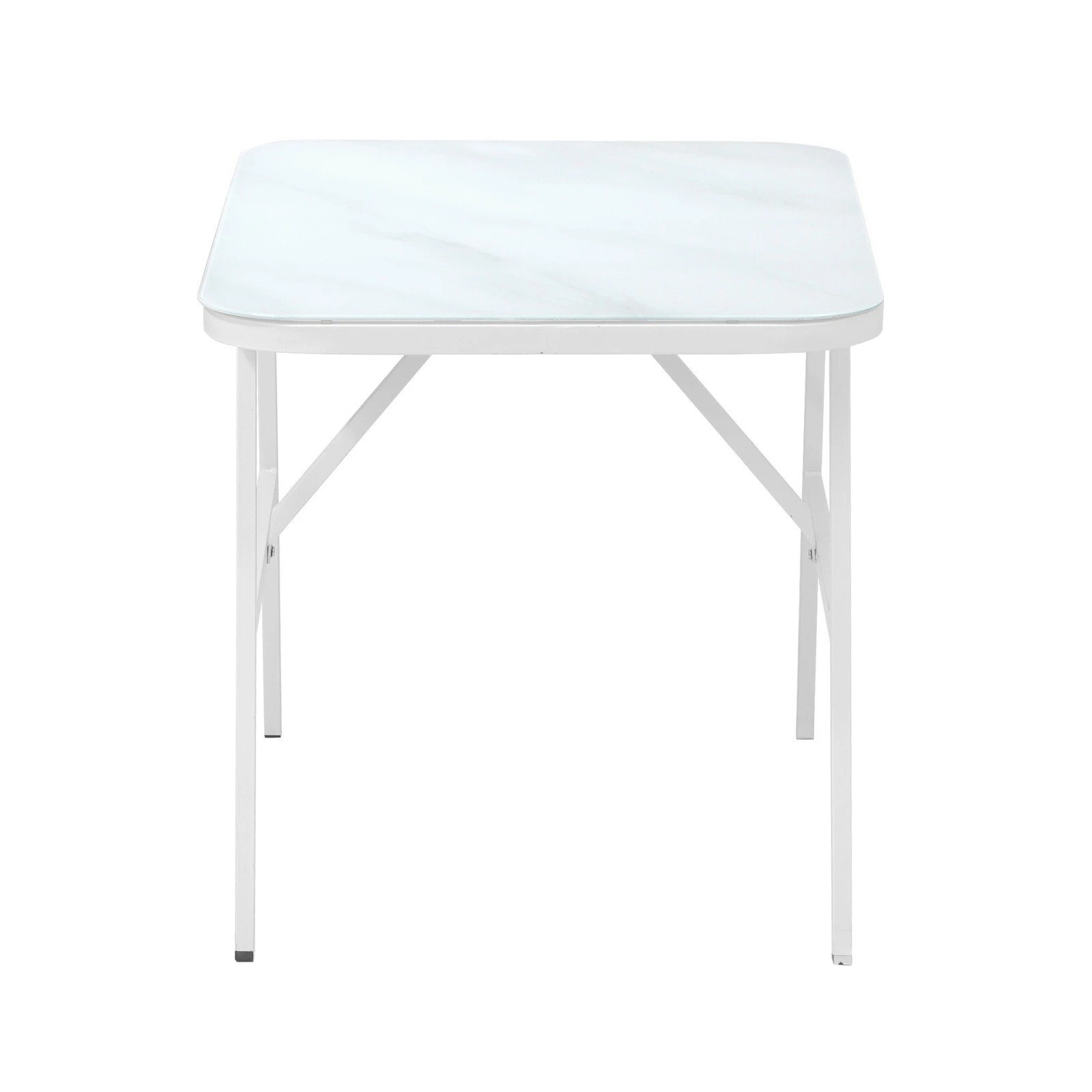 7 Livsip Outdoor Dining Table Furniture Patio Garden Indoor White Marble-style - White, 7 of 9