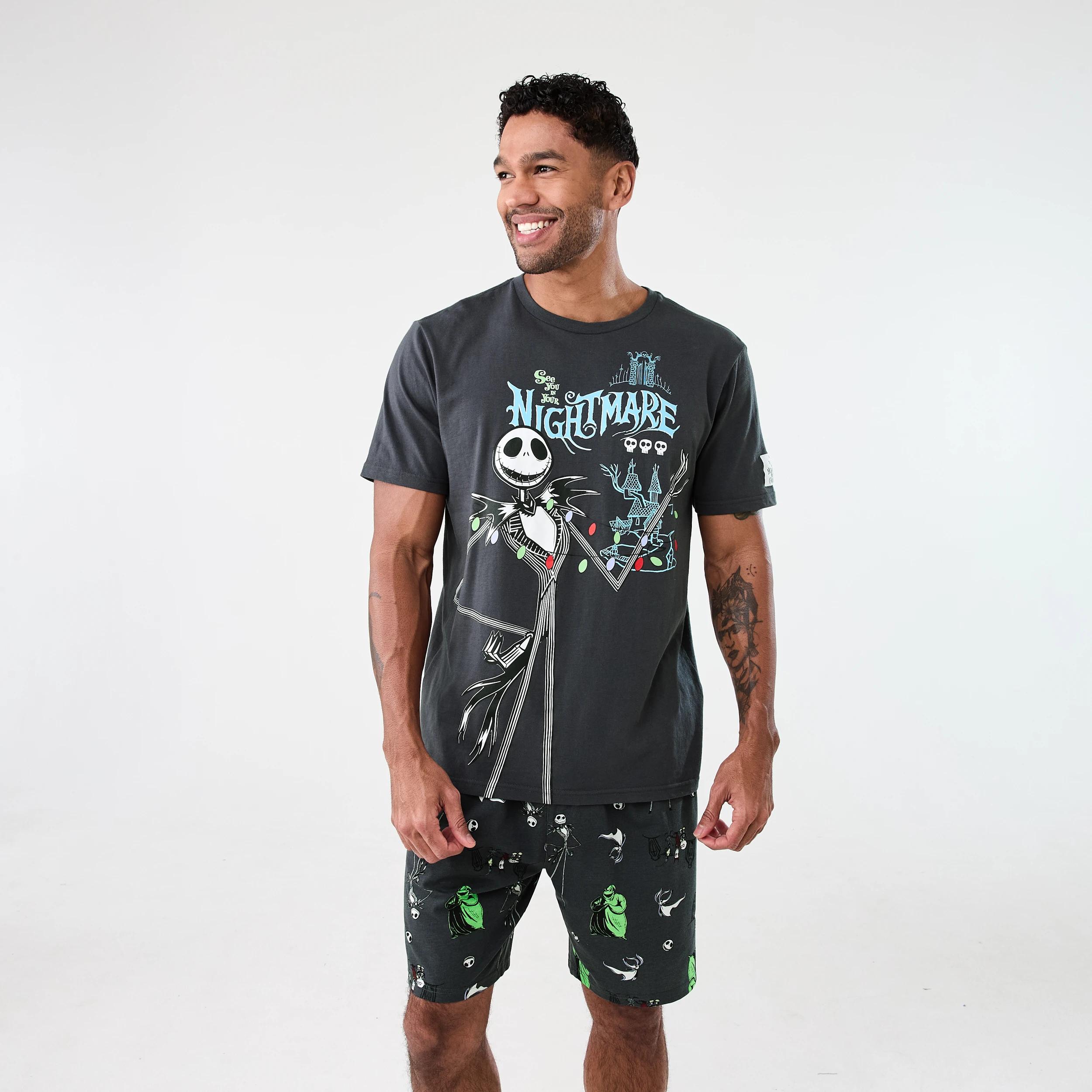 1 The Nightmare Before Christmas Halloween Short Sleeve Top and Knit Shorts License Family Matching Pyjama Set NIGHT BEFORE XMAS, 1 of 9
