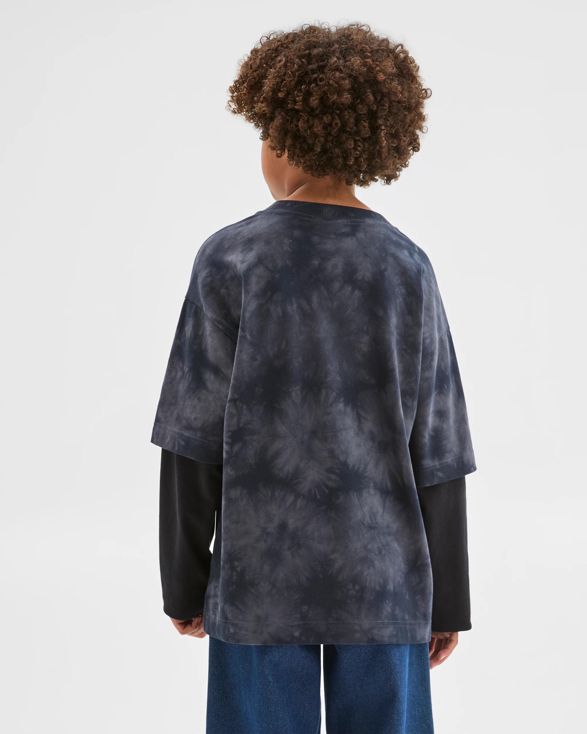 3 Target Kids Australian Cotton Oversized Long Sleeve Applique 2Fer T-Shirt BLACK, 3 of 5