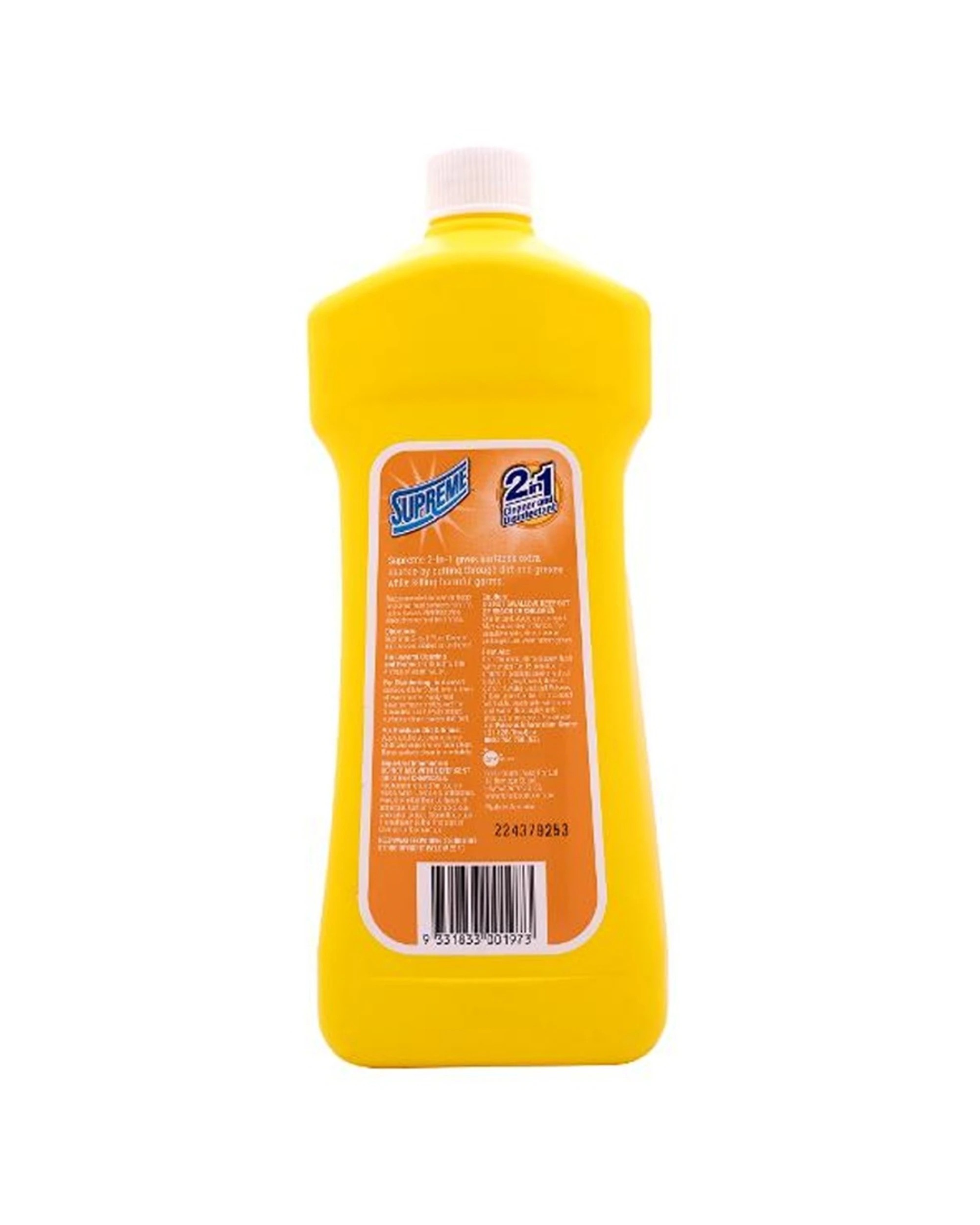 4 Supreme 8PK 2-in-1 All Hard Floor Cleaner And Disinfectant Liquid 1L - Yellow, 4 of 4