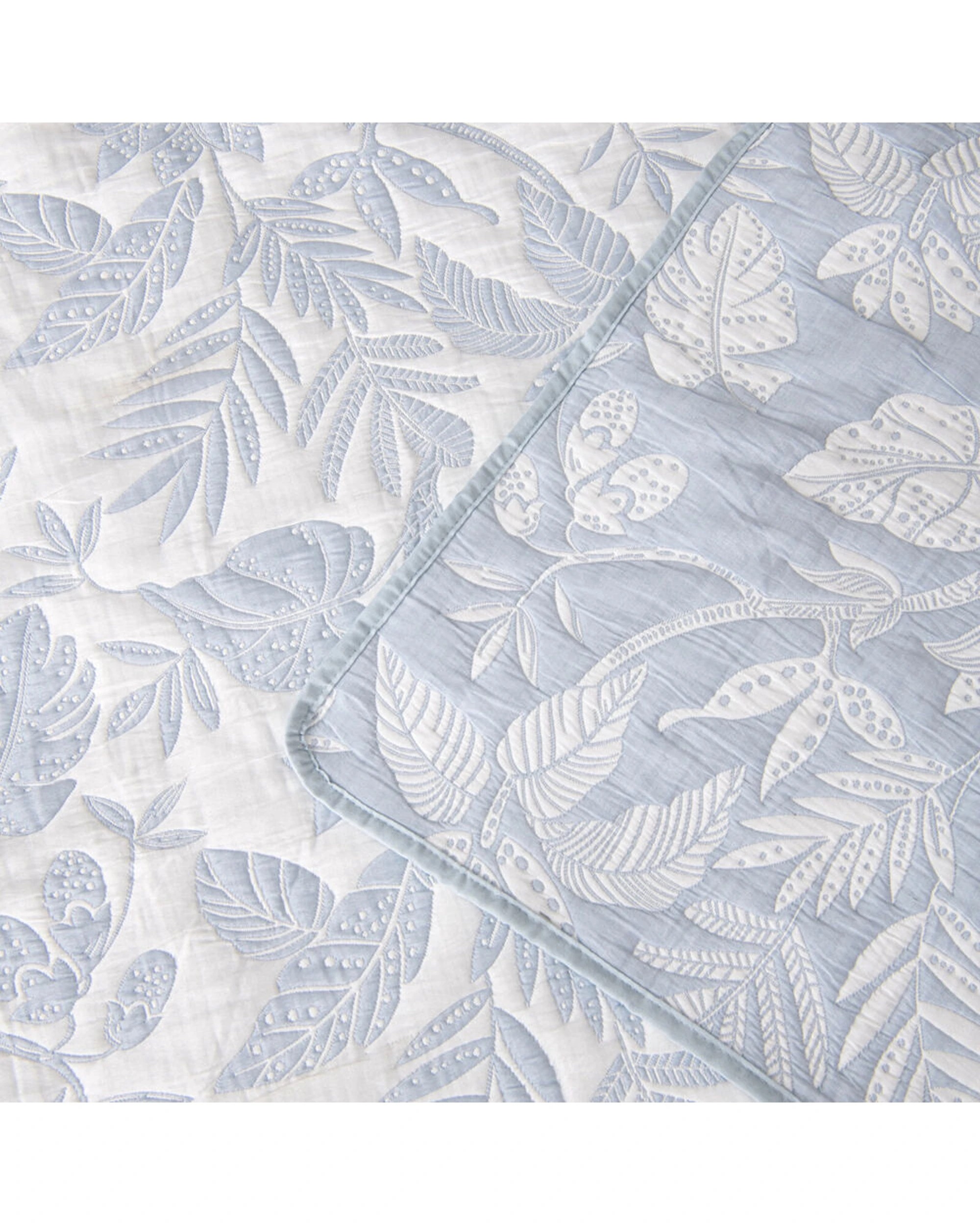 4 Bianca Laurieton Super King Polyester/Cotton Bedspread Set - Blue, 4 of 4