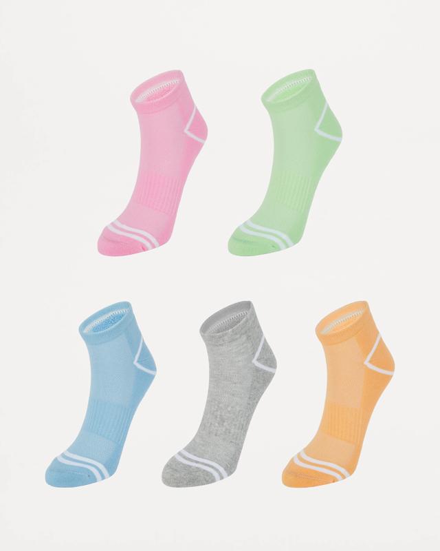 5 Pack Active Anklet Socks with Arch Sup