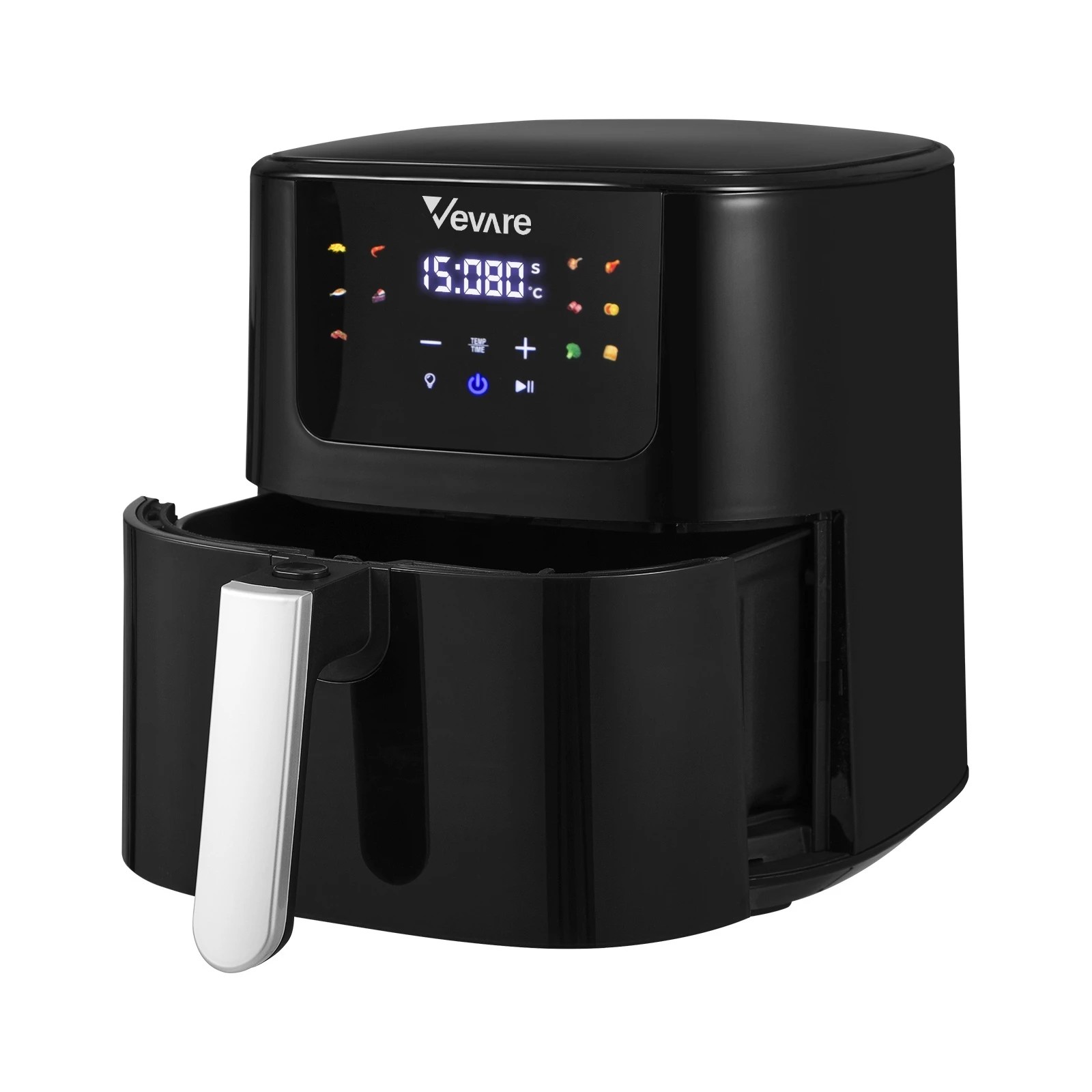 1 Vevare Air Fryer 5l Fryers Oven Lcd Touch Oil Free Cooker 1500w Kitchen
 - Black, 1 of 7