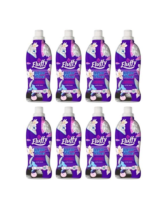 Fluffy 8PK Concentrated Fabric Conditioner Retro Vibes Vanilla Beats 1L - Purple