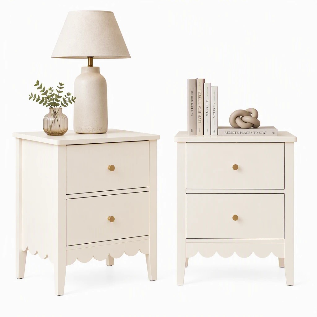 1 Artiss 2x Bedside Table 2 Drawers Bedroom Storage Nightstand, 1 of 7