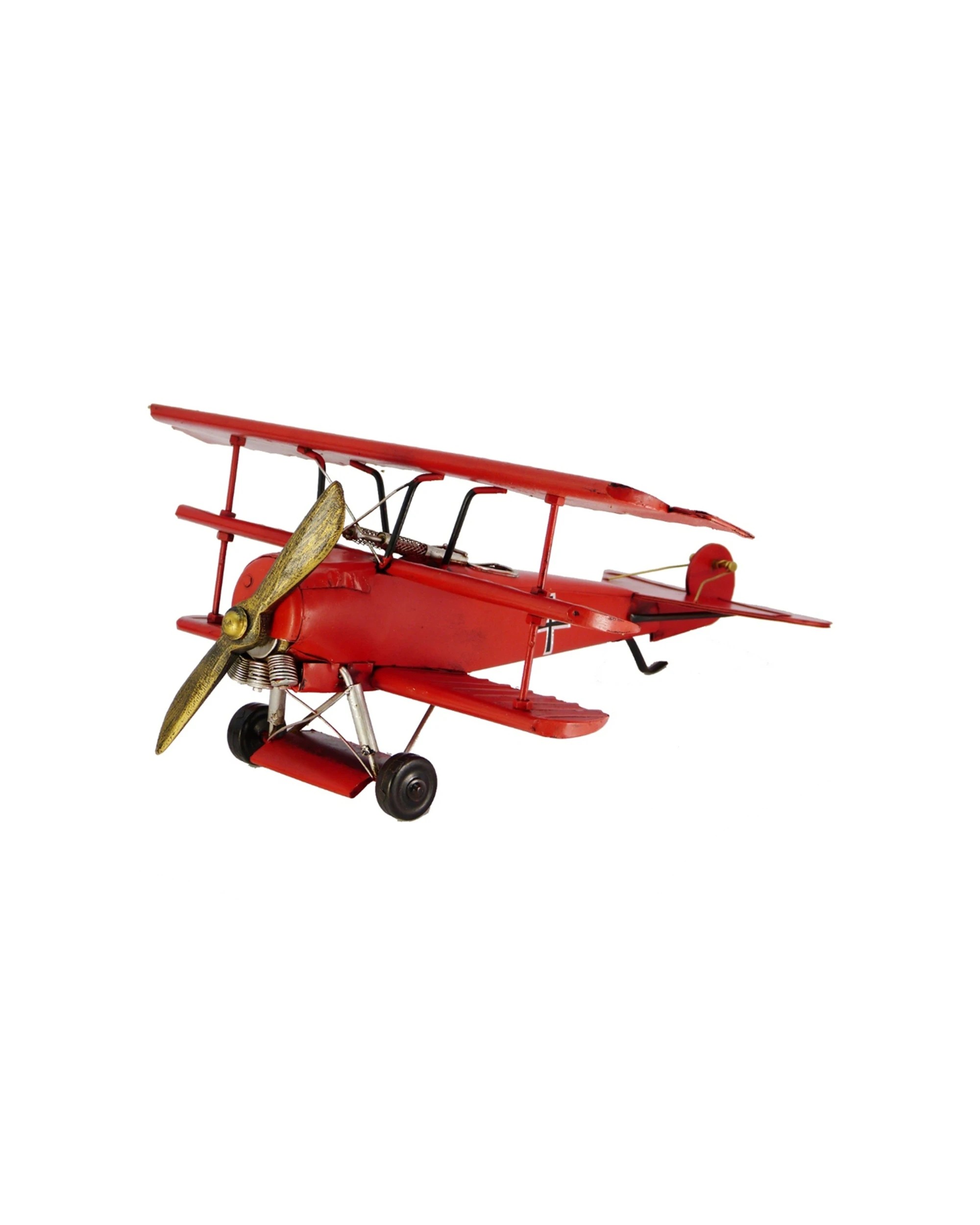 1 Boyle Metal Ornament Home Decor Collectible Baron Plane 37.5x39x14.5cm - Red, 1 of 6