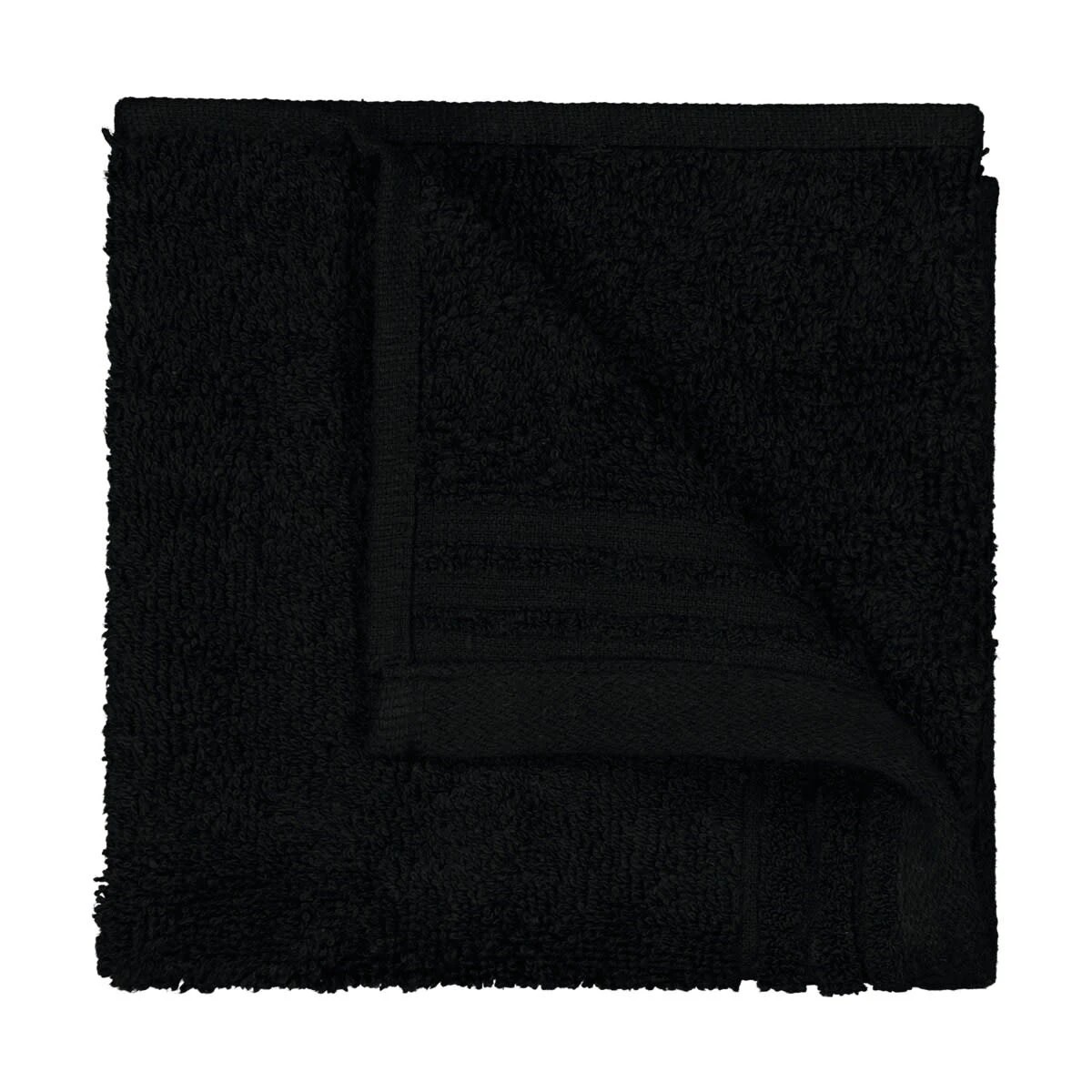 1 Edan Cotton Face Washer - Black, 1 of 6