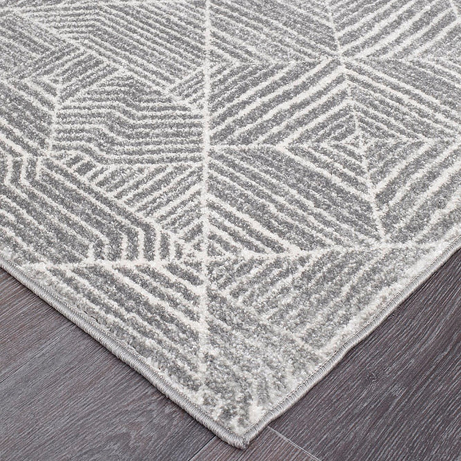 1 Common Ground Rugs Bluebay 457 500x80cm - Extra Large Runner Power Loomed Pet Friendly Rug - Grey, 1 of 5
