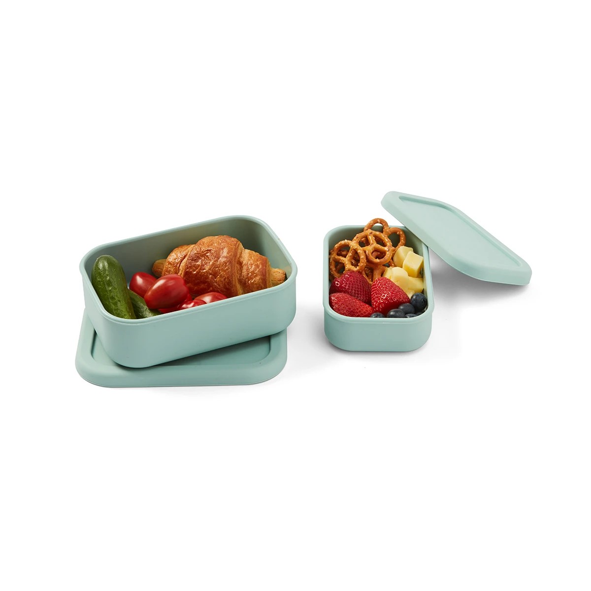 2 2 Pack Sage Silicone Snack Box, 2 of 9