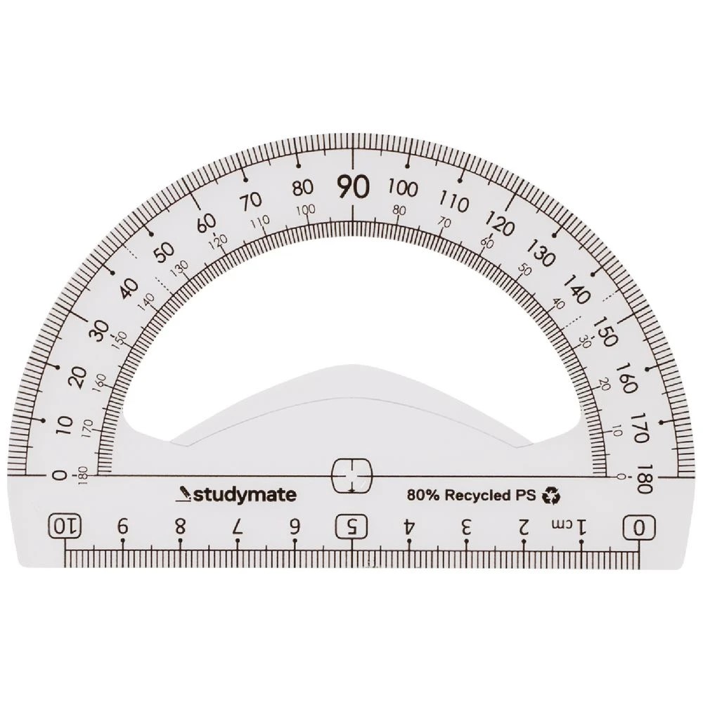 1 Studymate Antimicrobial 180 Degree Protractor, 1 of 2