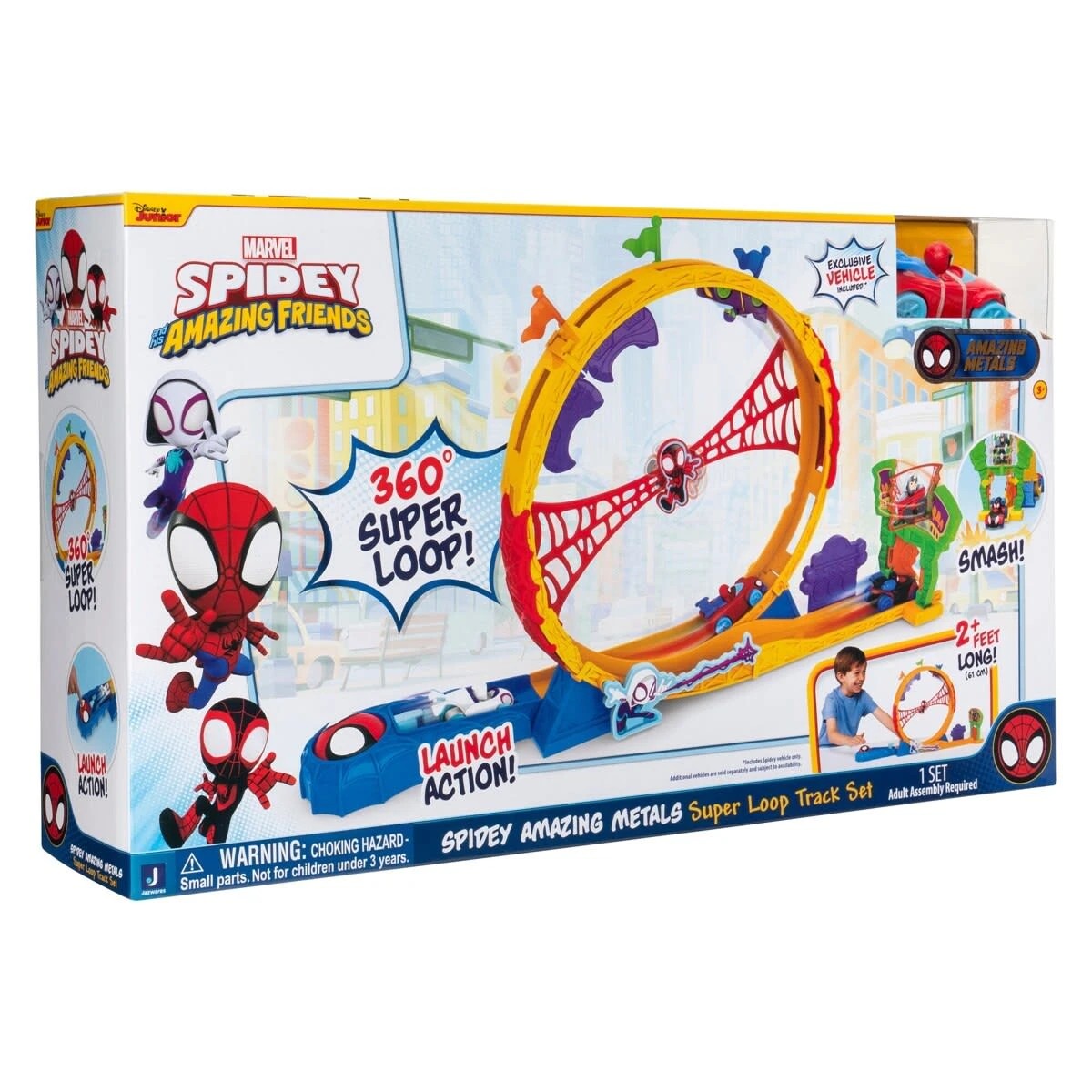 10 Disney Junior Marvel Spidey and his Amazing Friends: Spidey Amazing Metals Super Loop Track Set, 10 of 10