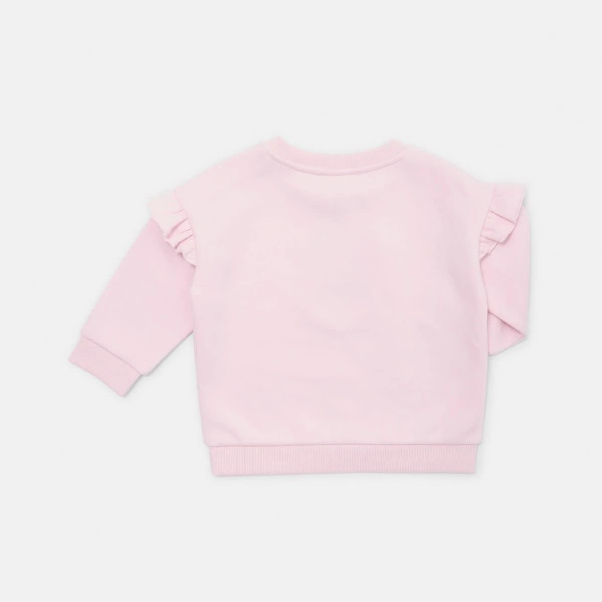 2 Frill Drop Shoulder Sweatshirt Pnk Flower, 2 of 4