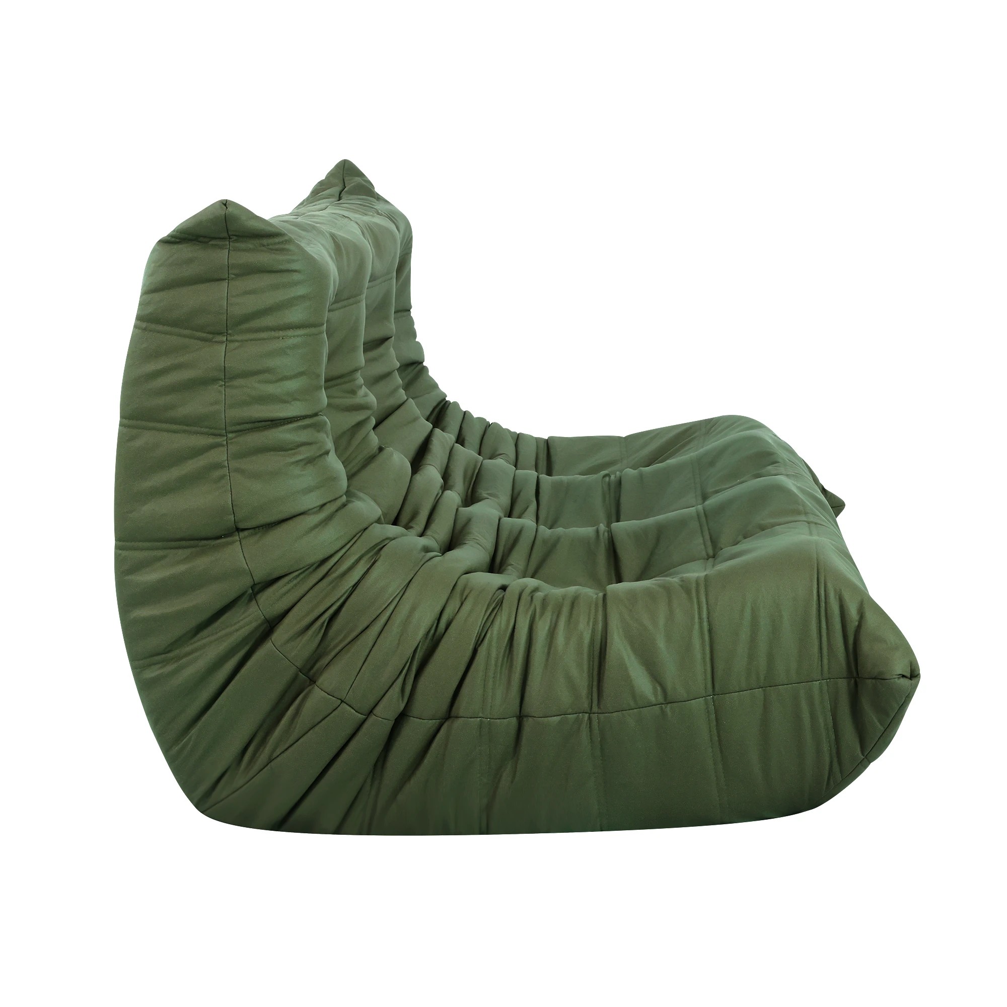 4 Levede Floor Chair Caterpillar Sofa Replica Lazy Foam Recliner Couch 3 Seater - Green, 4 of 9