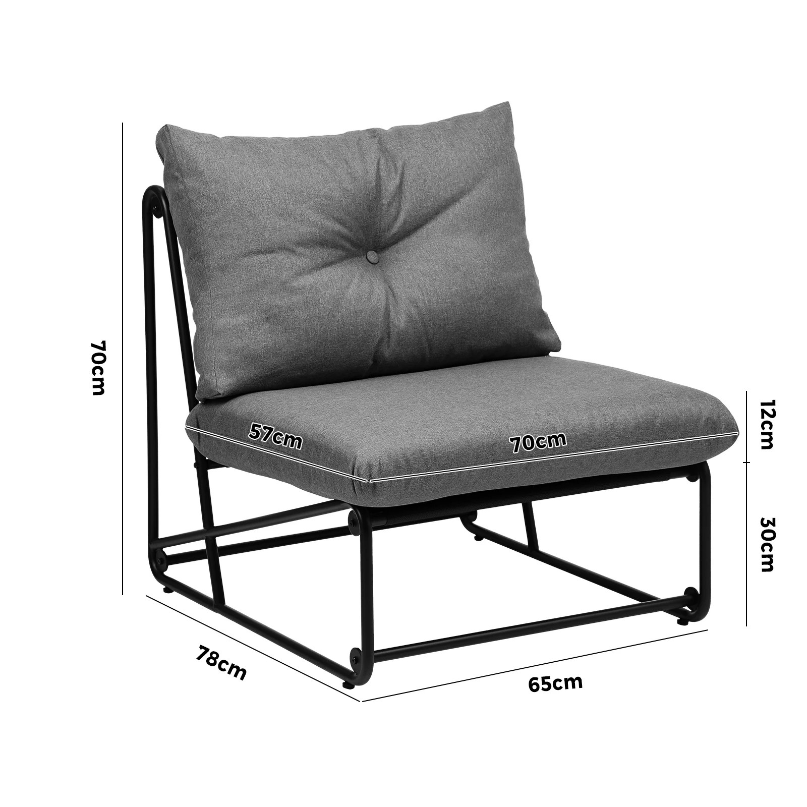 9 Livsip 2pcs Outdoor Dining Chairs Patio Furniture Sofa Lounge Chair Garden
 - Multi, 9 of 10