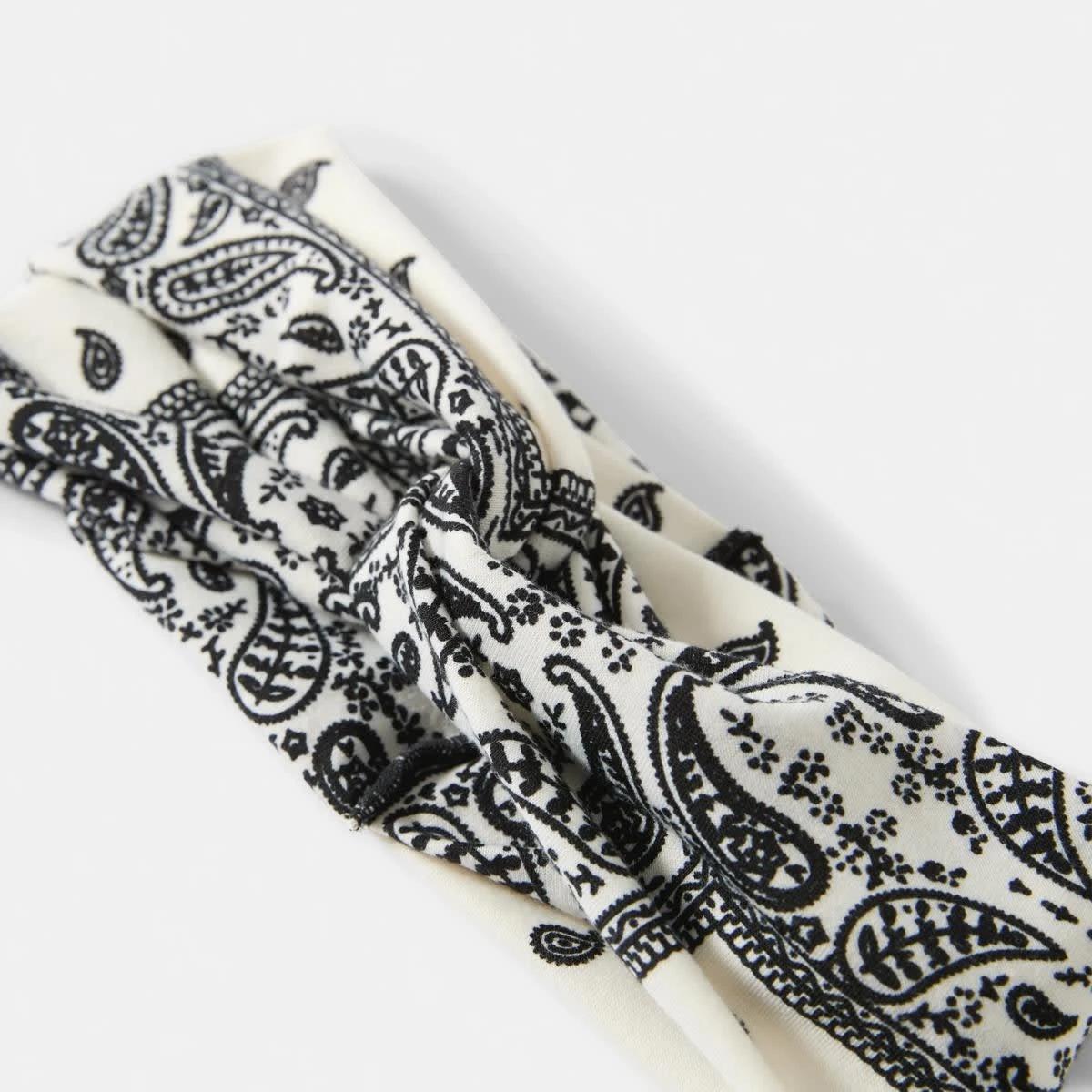2 Stretch Bandana Headband WHITE, 2 of 4