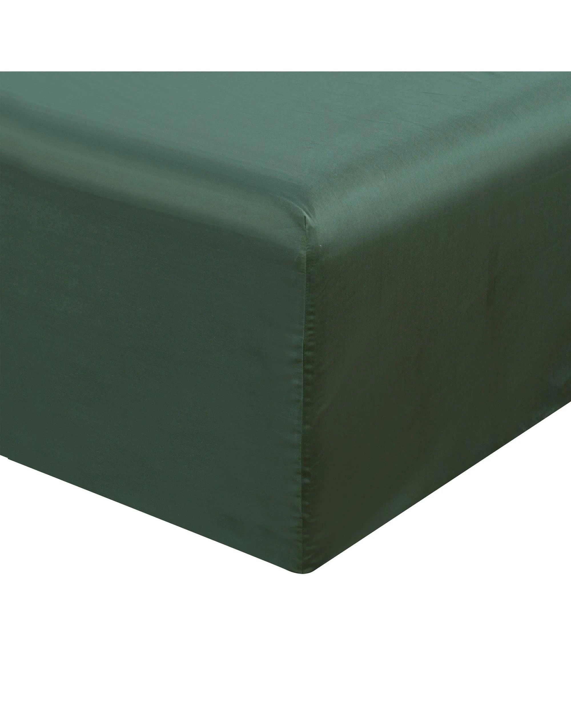 6 Bianca Bedding Rosebank Extra Long Extra Wide Flat 500 Tc Bamboo Cotton Sheet Set - Green - Split King, 6 of 10
