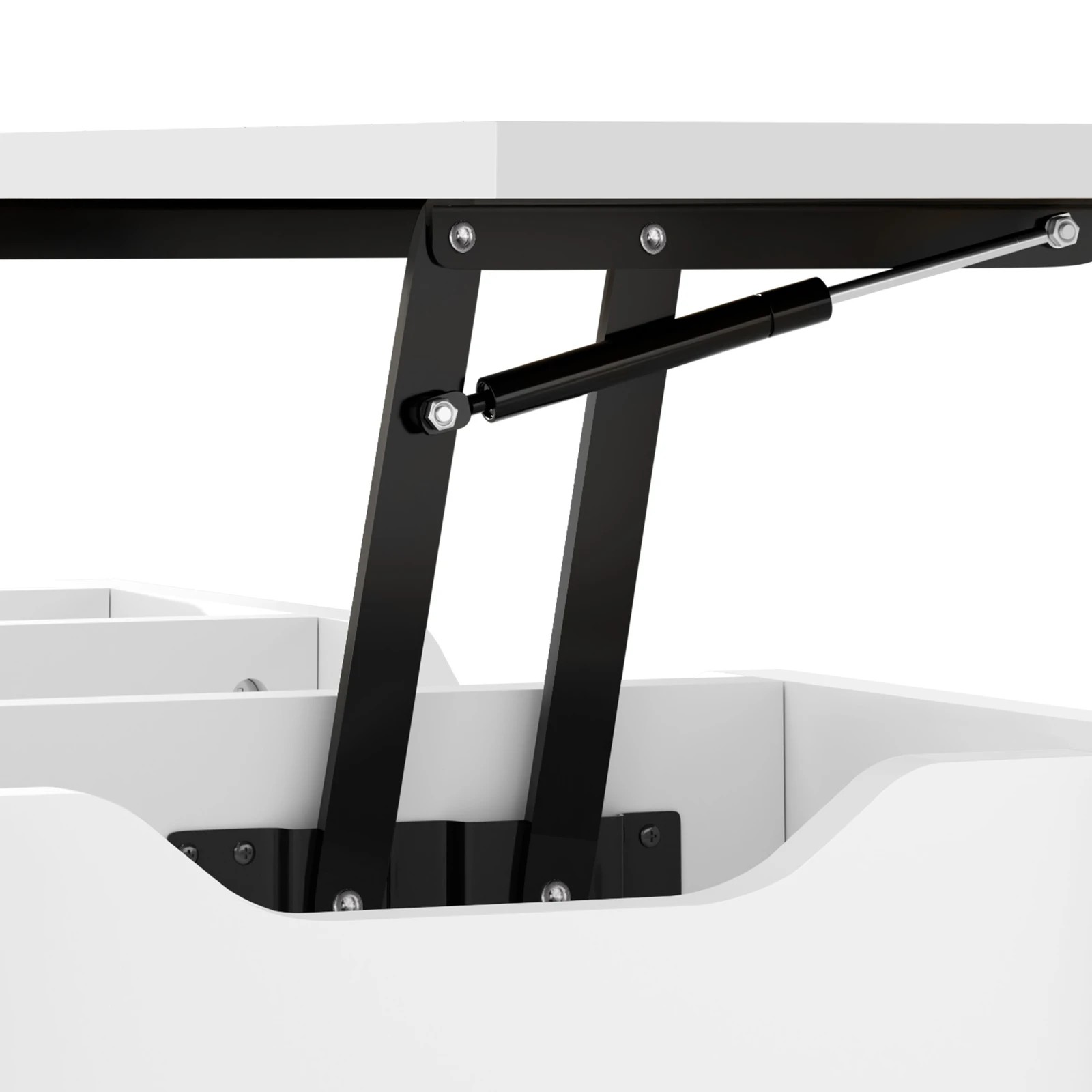 5 Alfordson Coffee Table Lift Up Top Laptop Desk Hidden Storage Shelf - White, 5 of 10