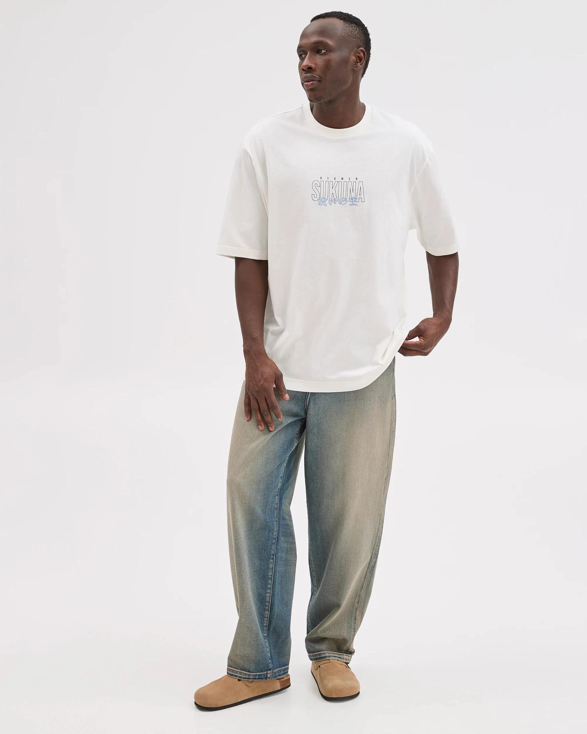 4 Licensed Jujutsu Sukuna Australian Cotton T-Shirt OFF WHITE, 4 of 7