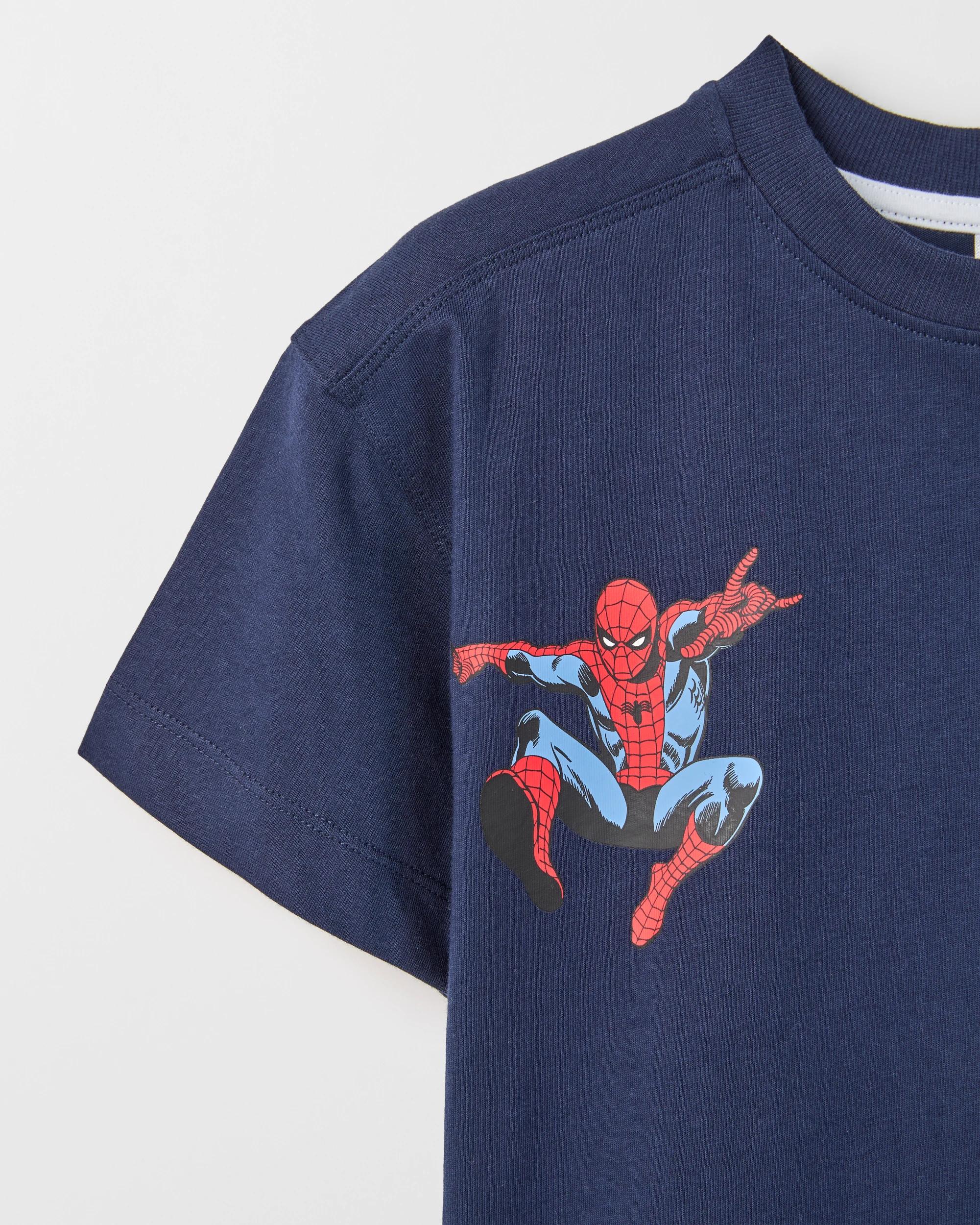2 Marvel Spider-Man Australian Cotton Oversized T-Shirt NAVY BLUE, 2 of 3