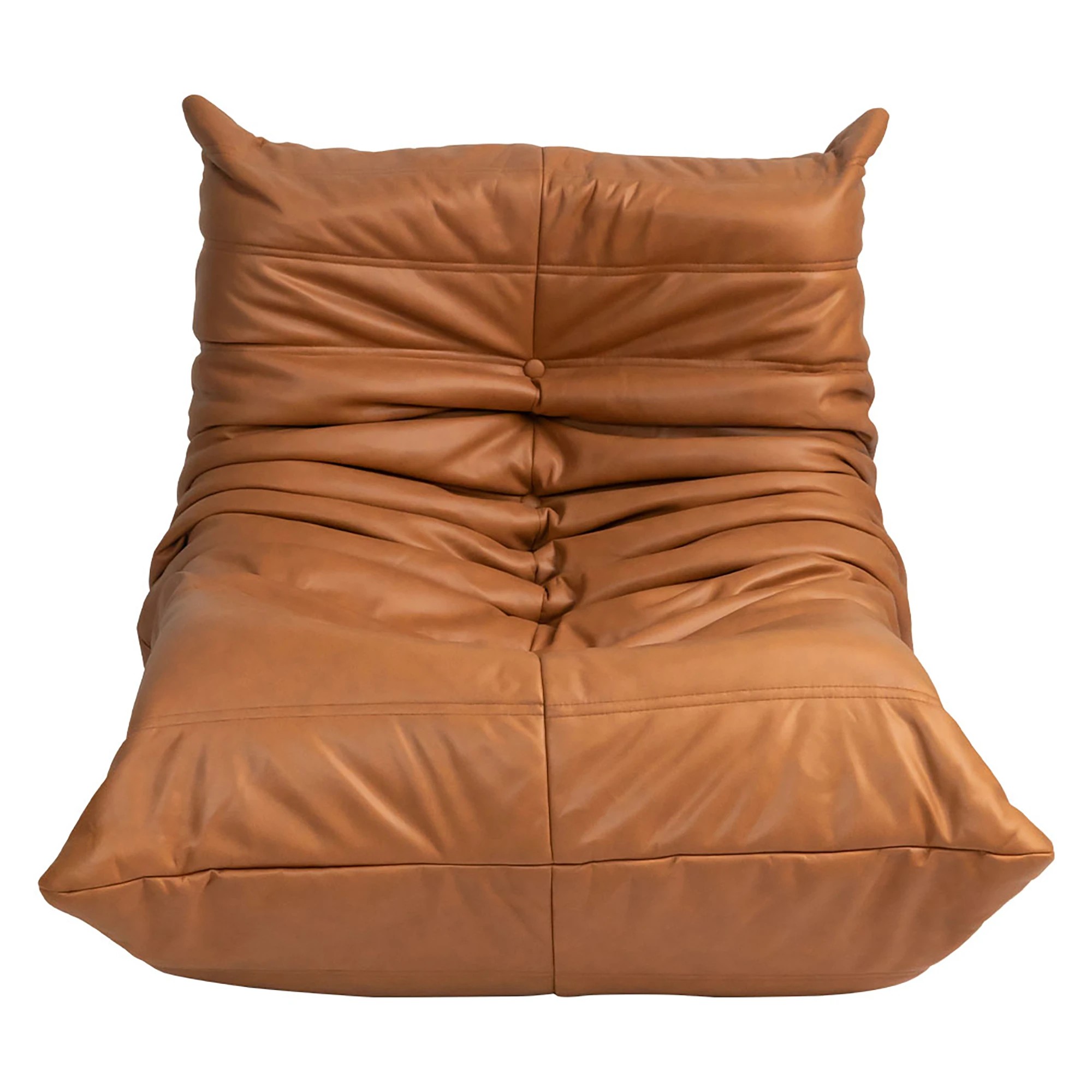 1 Levede Floor Sofa Accent Chair Lounge Lazy Couch Gaming Recliner Leather - Brown, 1 of 8