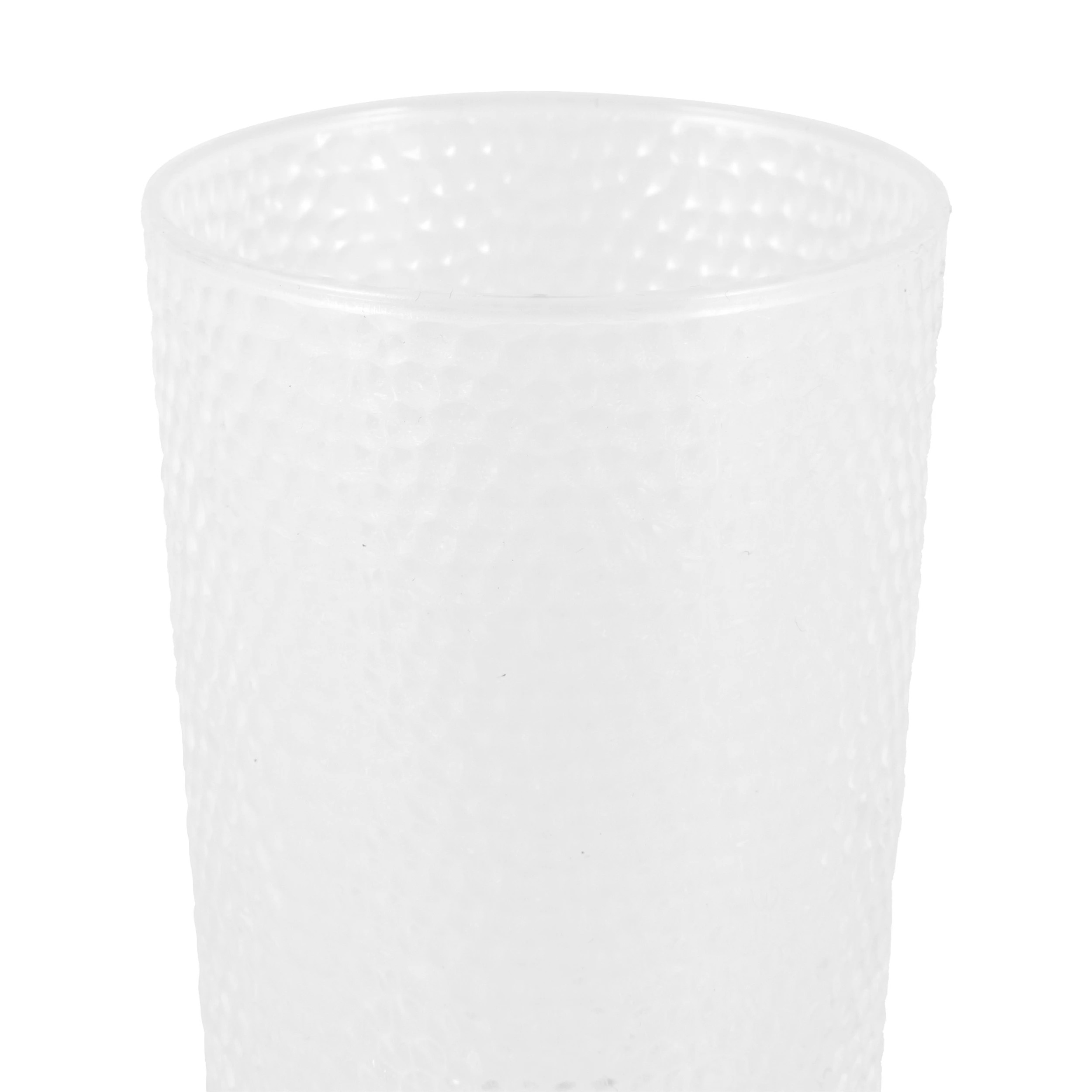 3 4 Clear Acrylic Hammered Highball Glasses, 3 of 4
