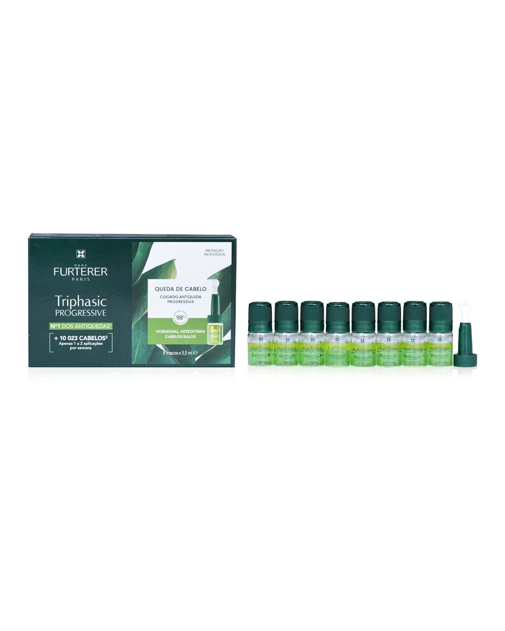 2 Rene Furterer Triphasic Progressive Anti-Hair Loss Treatment  8x5.5ml/0.18oz, 2 of 3