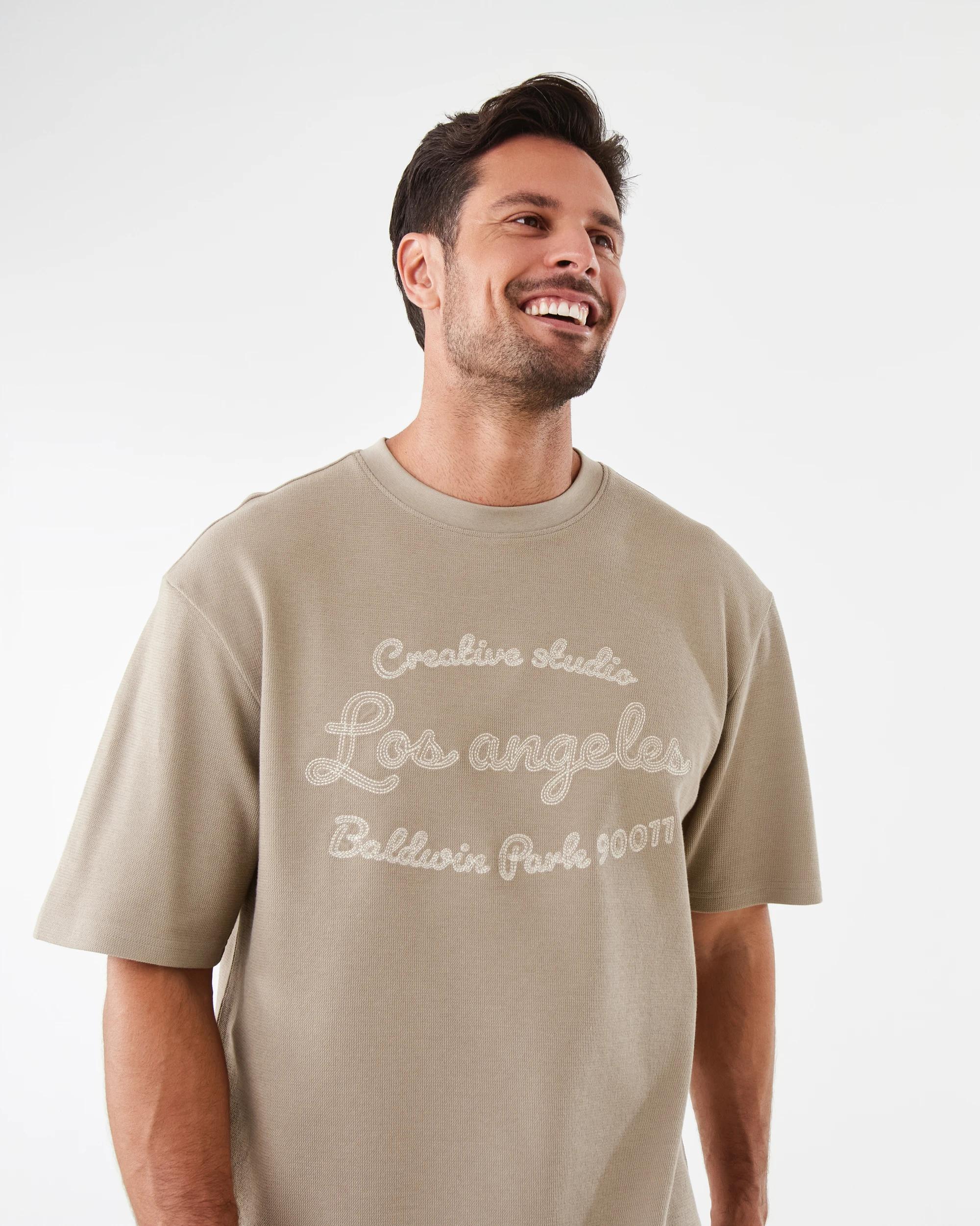 5 Textured Print T-shirt Bge Los, 5 of 7