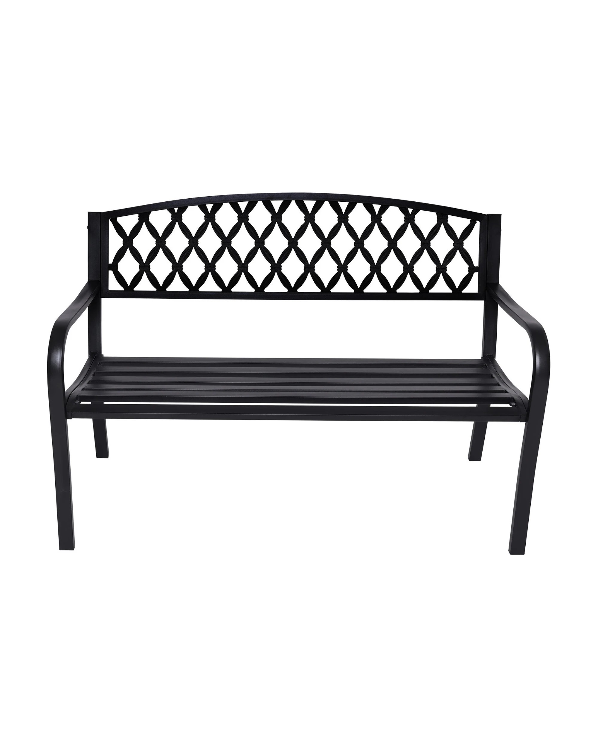 4 Wallaroo Steel Outdoor 2 to 3 Seater Garden Bench Rust Resistant Cast Iron 300kg Capacity - Black, 4 of 10