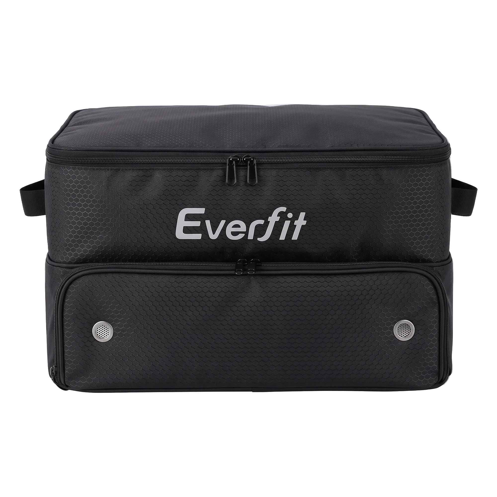 3 Everfit Golf Trunk Organizer for Car, 2-Tier Golf Storage Bag with Ventilated Shoe Compartment - Black, 3 of 8
