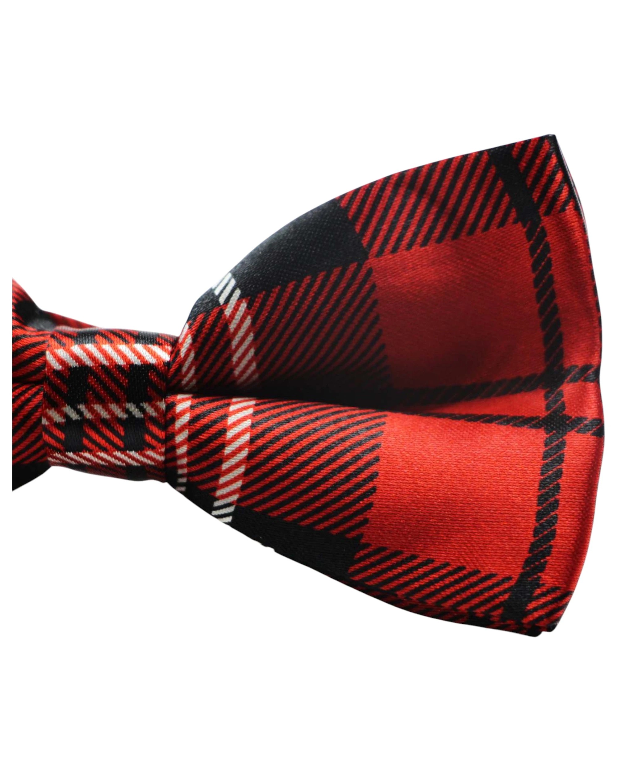 3 Zasel Mens Red And Black Plaid Patterned Bow Tie - Multi, 3 of 5