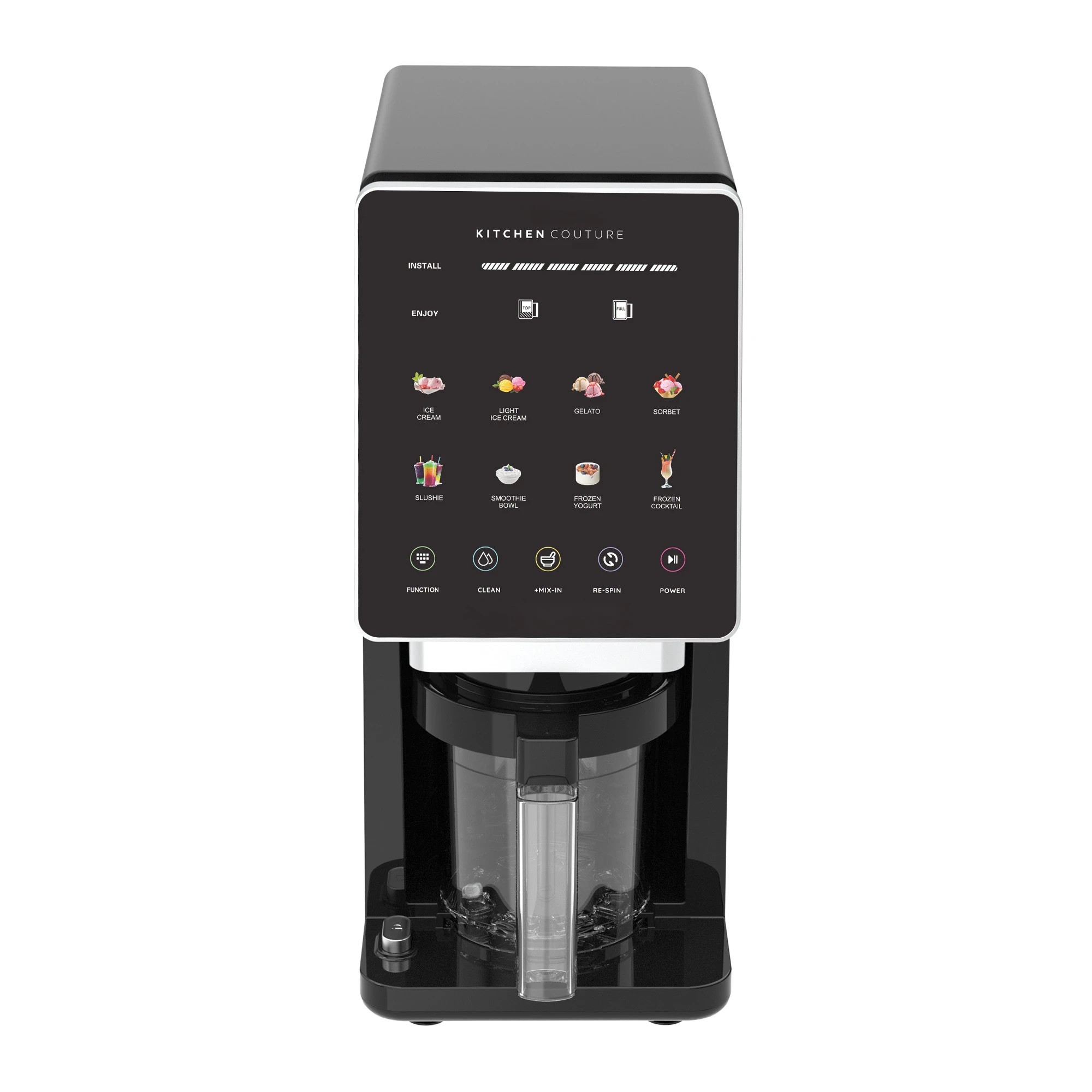 6 Kitchen Couture Whippi Frozen Dessert Maker with 3 Prep & Store Pots - Black, 6 of 7