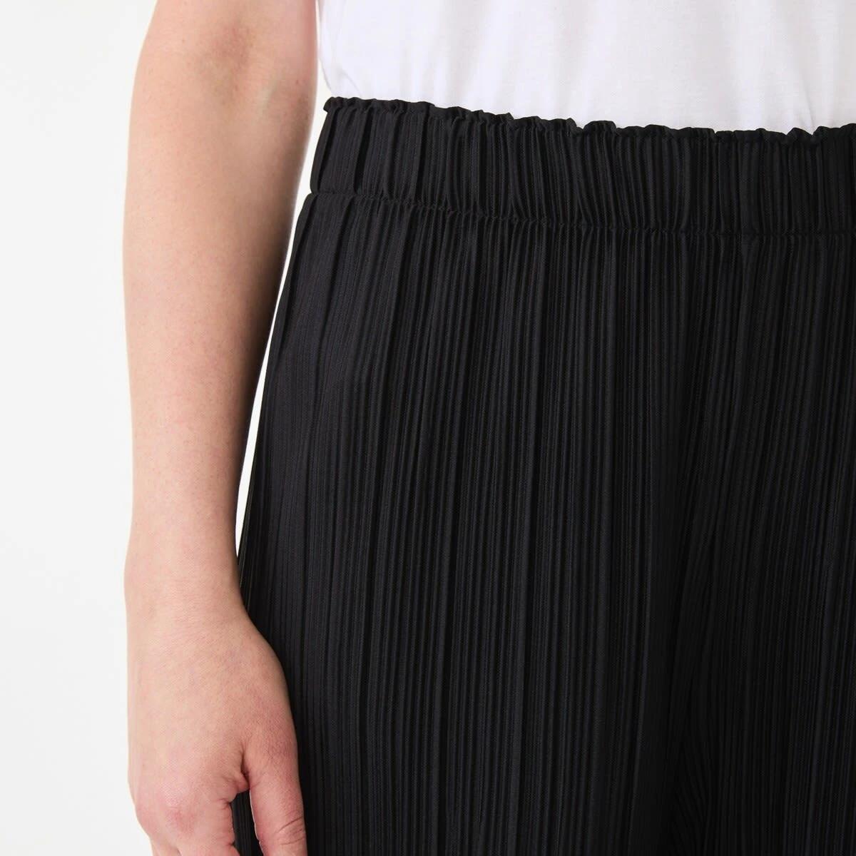 4 Plisse Pants BLACK, 4 of 4
