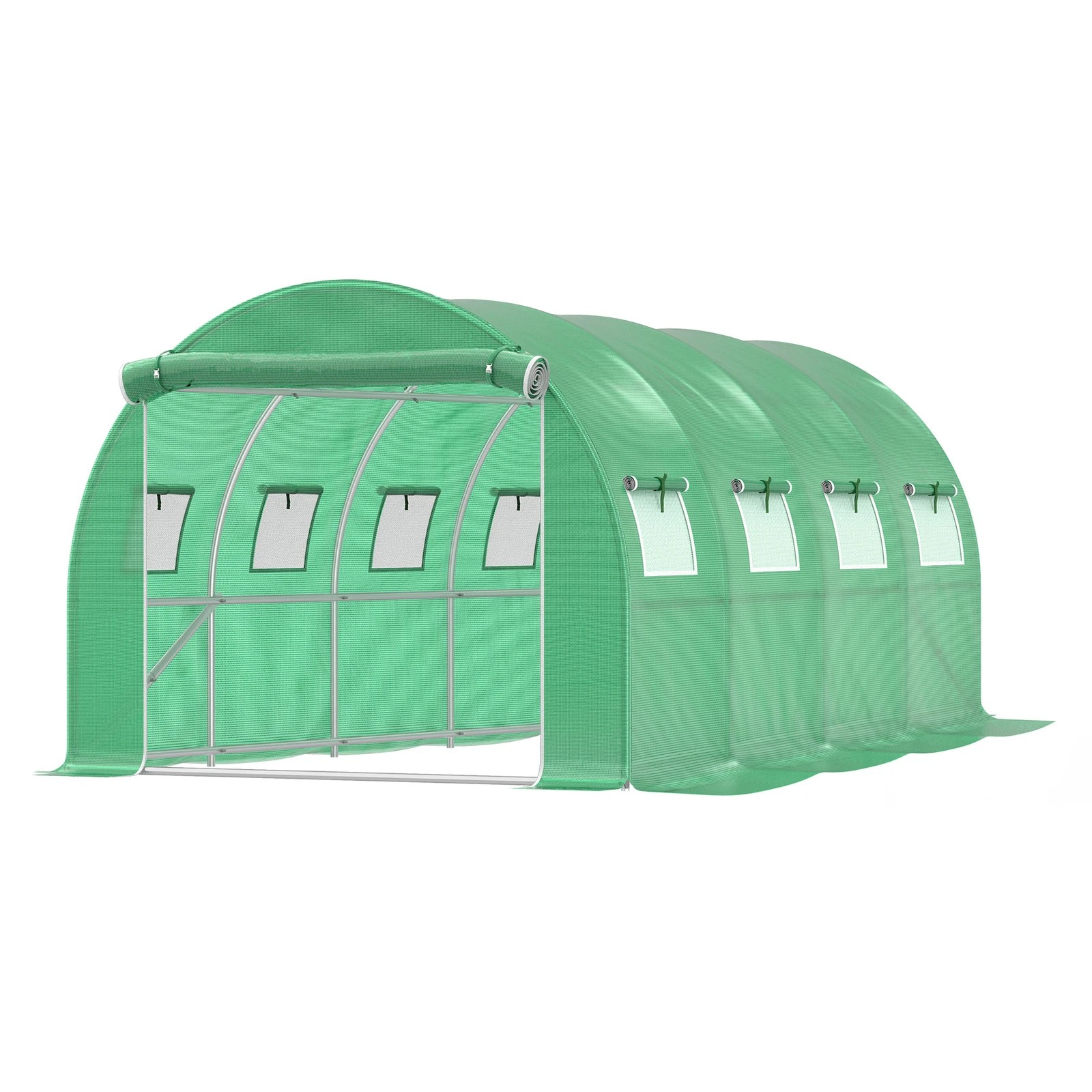 1 Alfordson Greenhouse Dome Shed Green House 4x3x2M - Green, 1 of 6