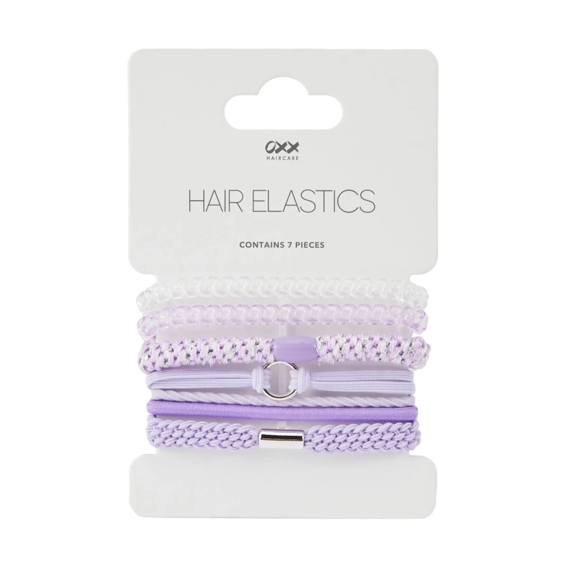 3 OXX Haircare 7 Piece Hair Elastics - Lilac, 3 of 3