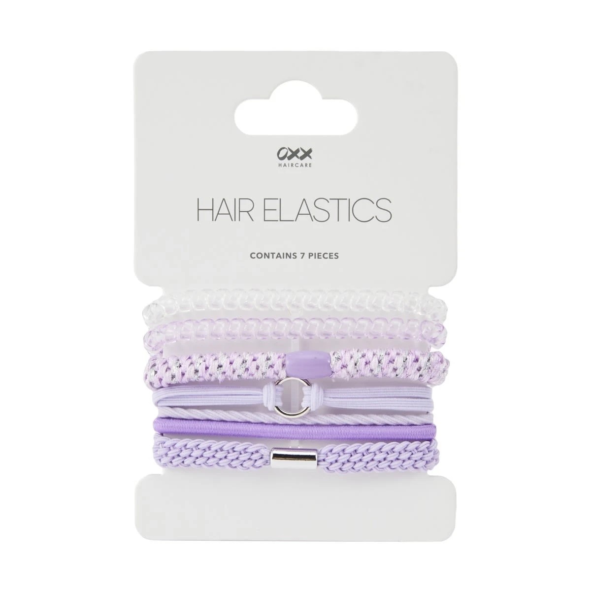 3 OXX Haircare 7 Piece Hair Elastics - Lilac, 3 of 3