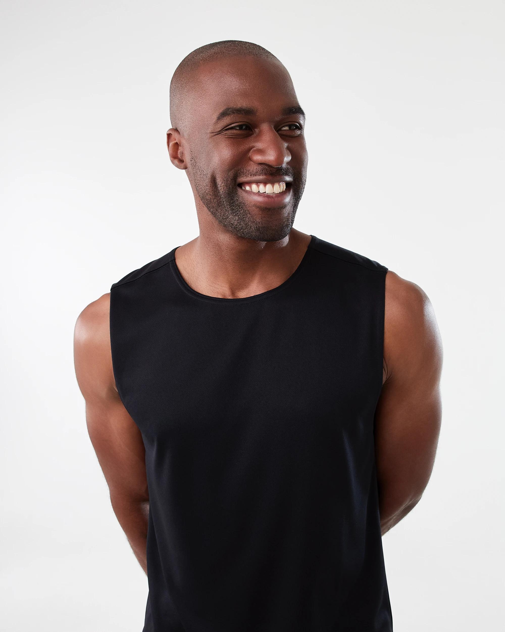 4 Active Mens Mesh Muscle Black, 4 of 6