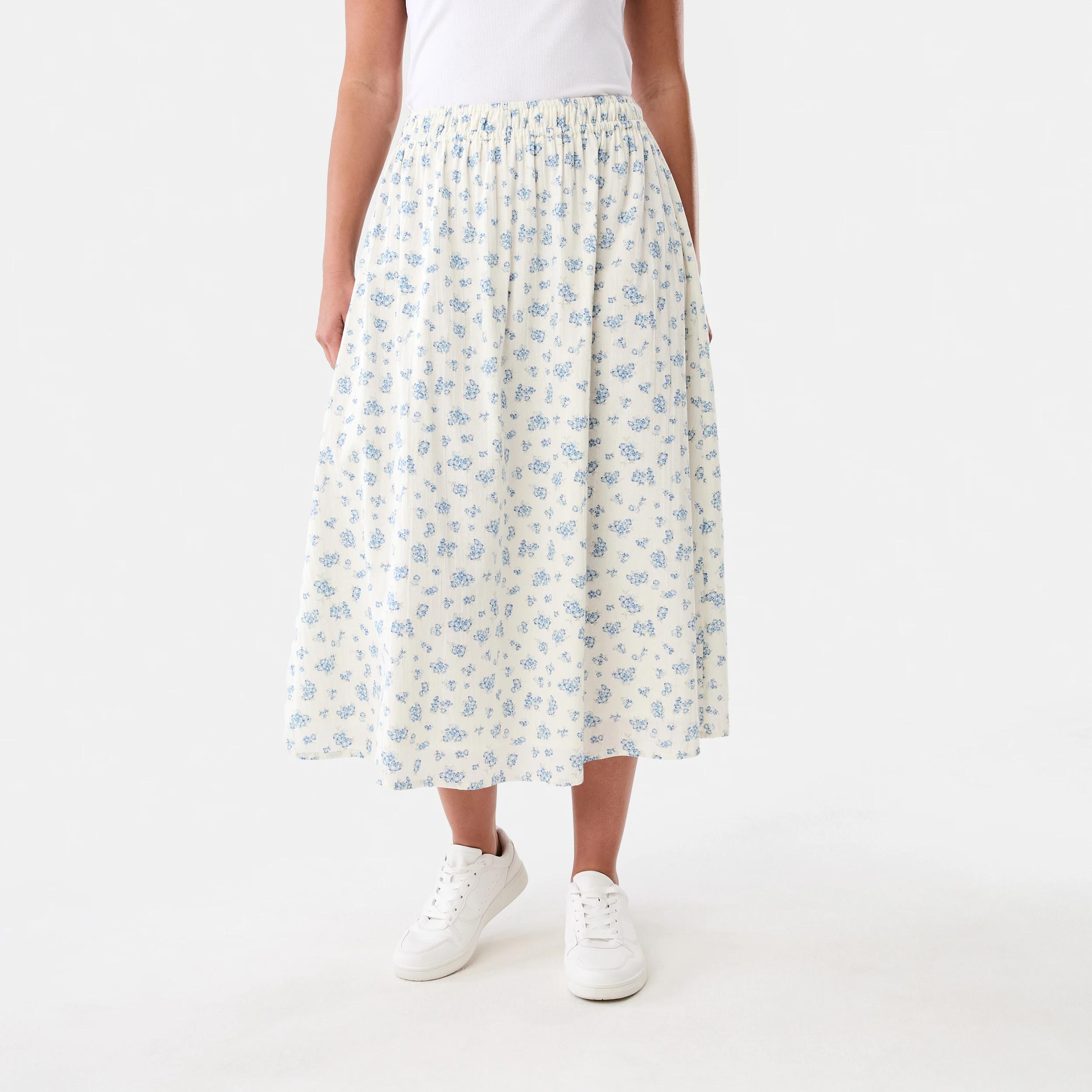 1 Printed A-Line Skirt Ditsy Flrl, 1 of 4