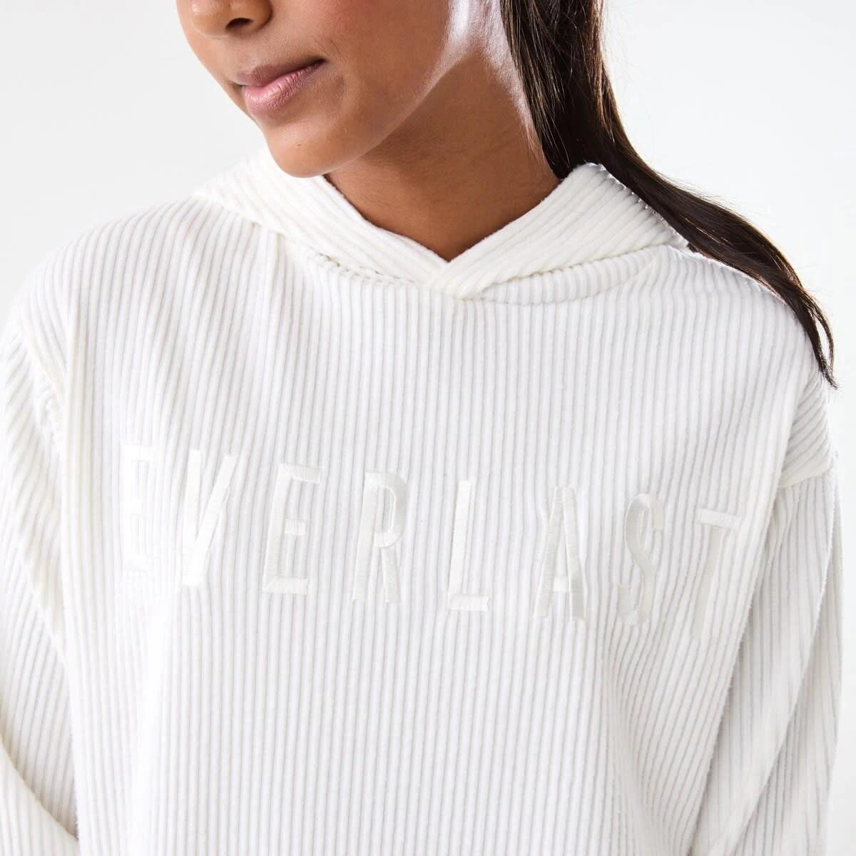 6 Everlast Womens Ribbed Luxe Hoodie Bone, 6 of 6