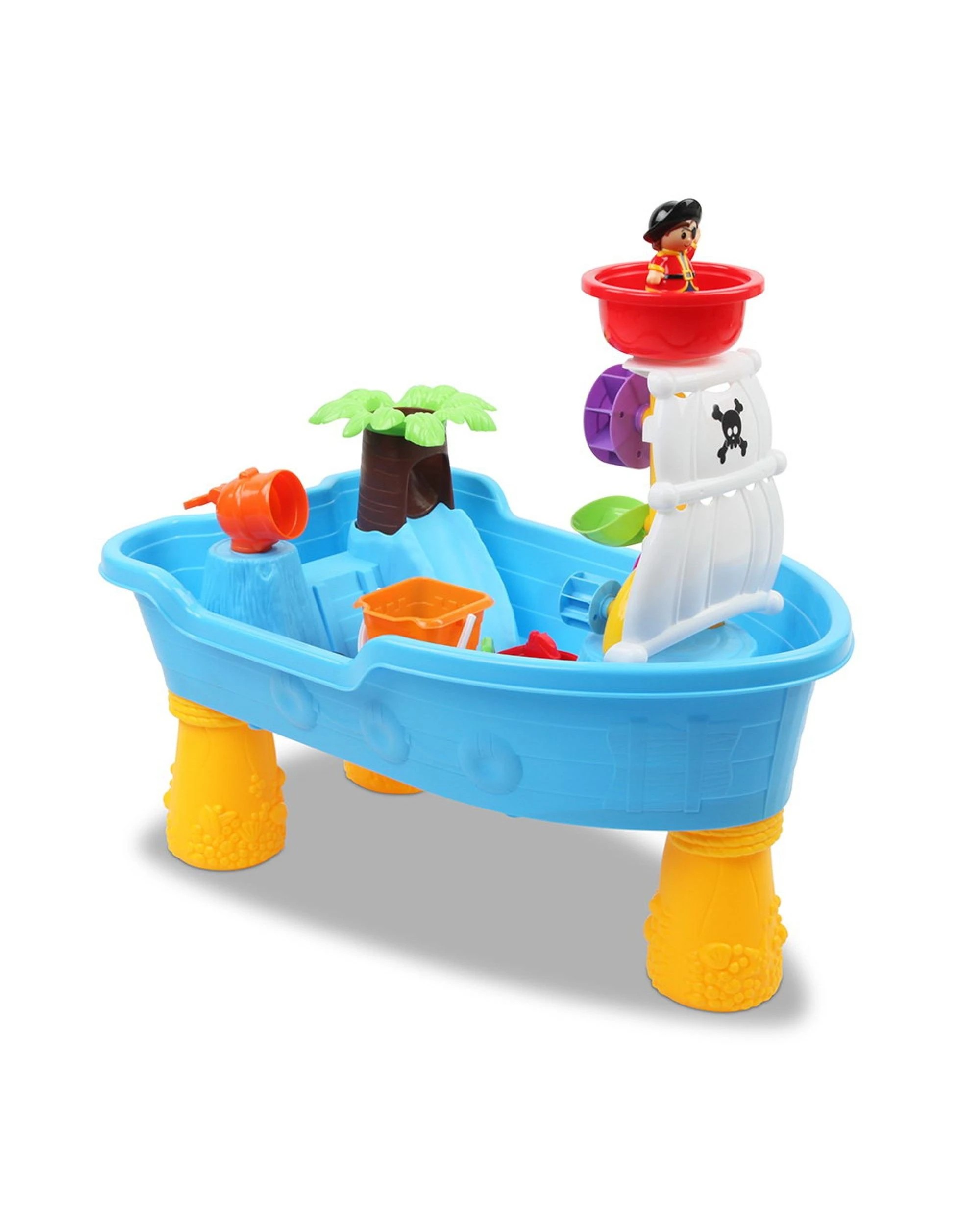 1 Keezi Kids Sandpit Pretend Play Set Sand Water Table Outdoor Beach Toy Children - Multi, 1 of 8